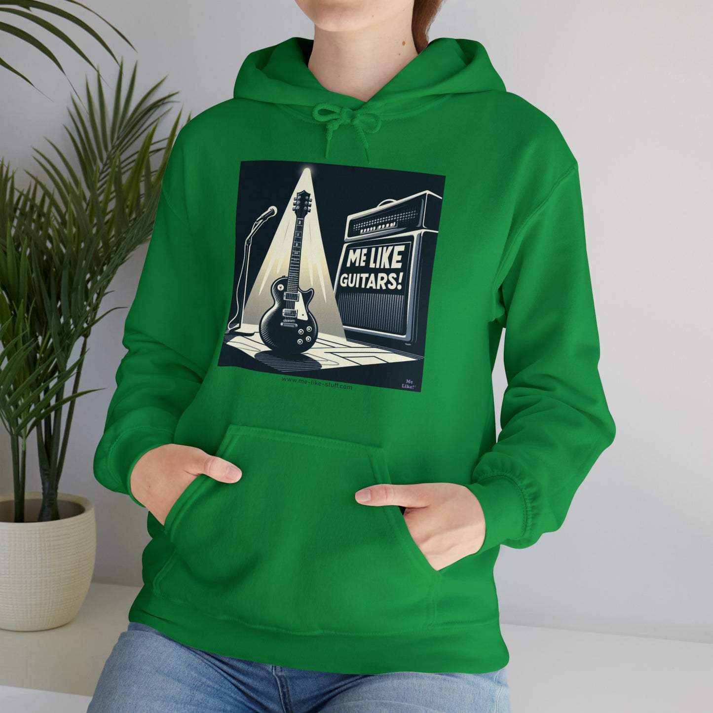 Unisex Heavy Blend™ Hooded Sweatshirt - Me Like Guitars! (Electric #1)