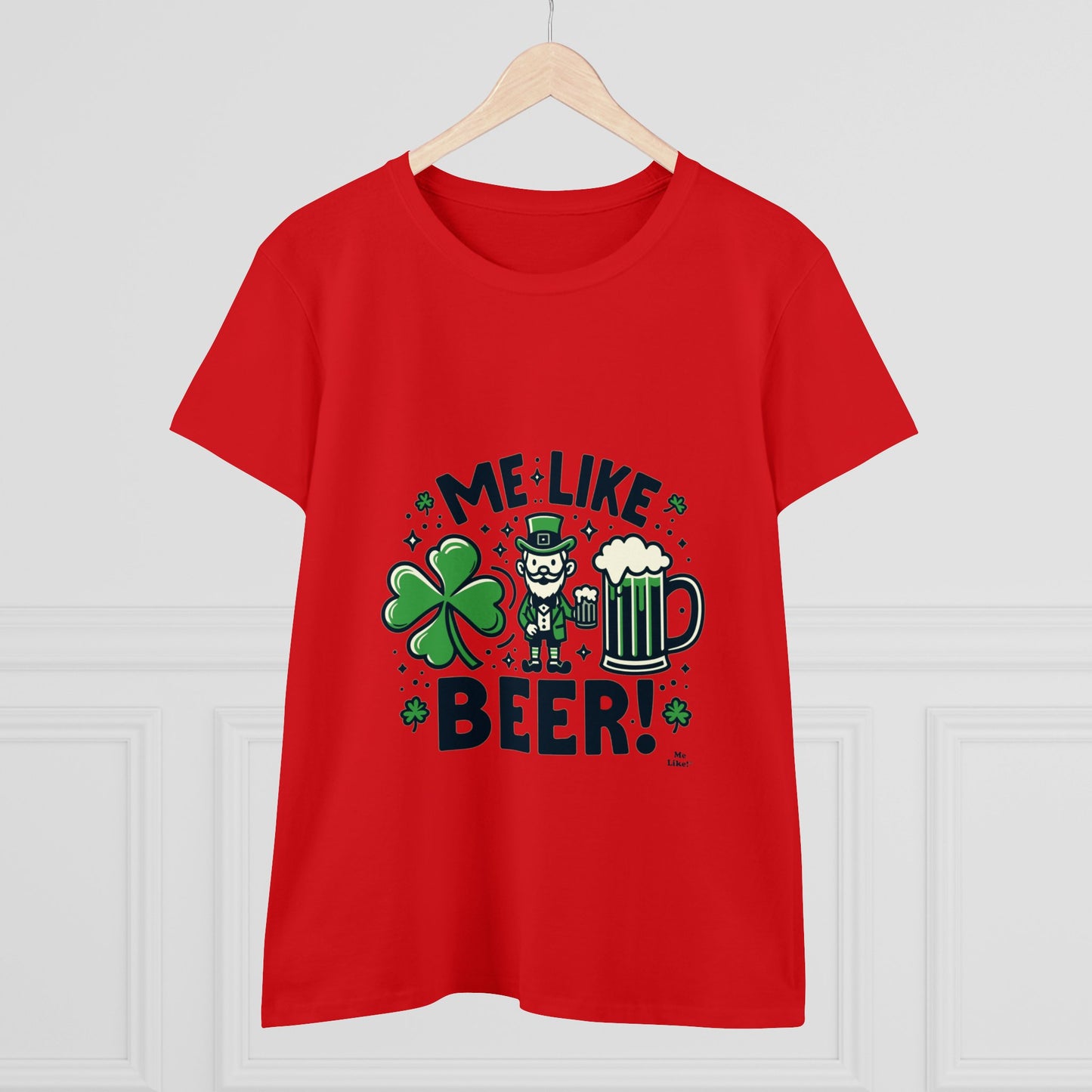 Me Like Beer! - Women's Heavy Cotton Tee - (St. Patrick's Day #2)