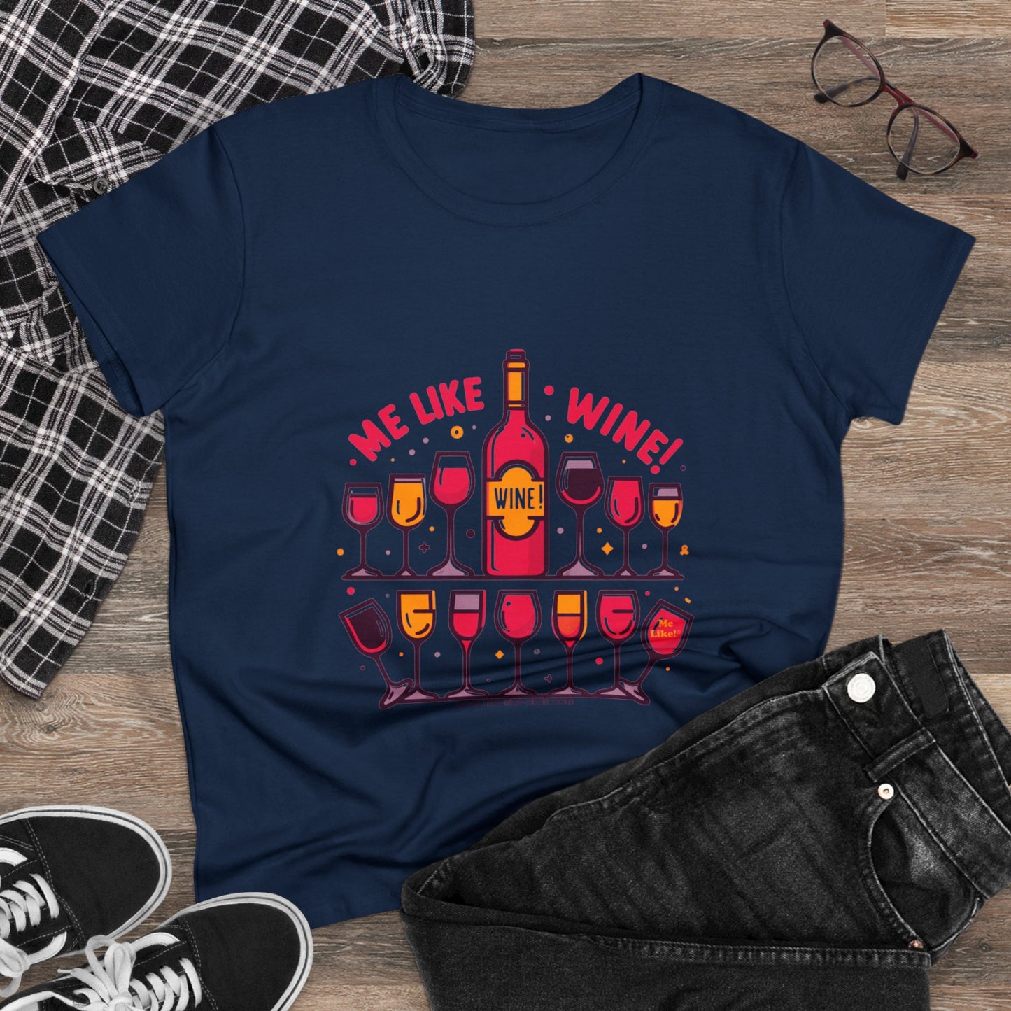Women's Heavy Cotton Tee - Me Like Wine! (#2)