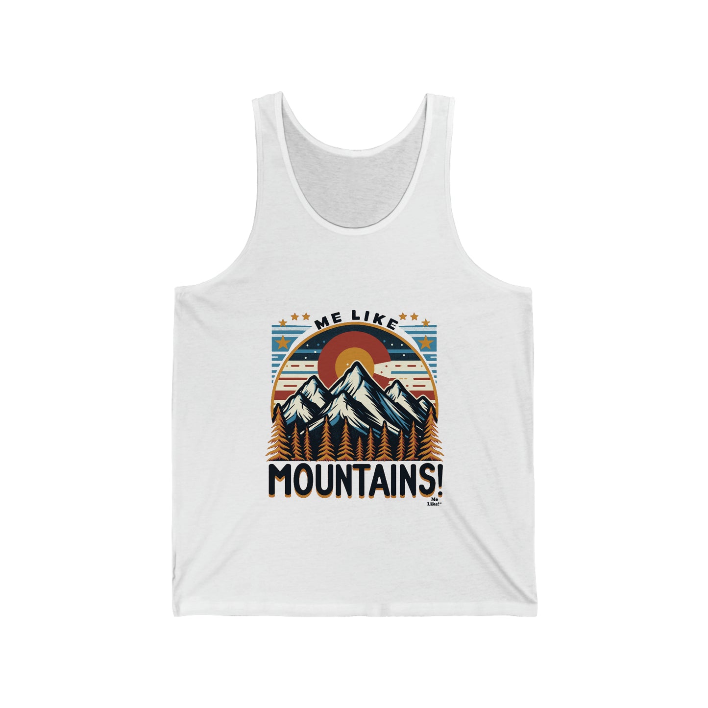 Me Like Mountains! - Unisex Jersey Tank - (Mountains #5)
