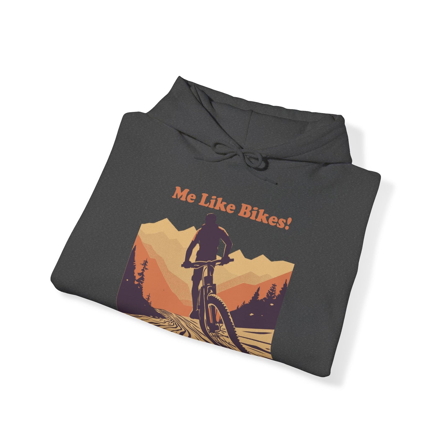 Unisex Heavy Blend™ Hooded Sweatshirt - Me Like Bikes! (Mountain Bike #2)
