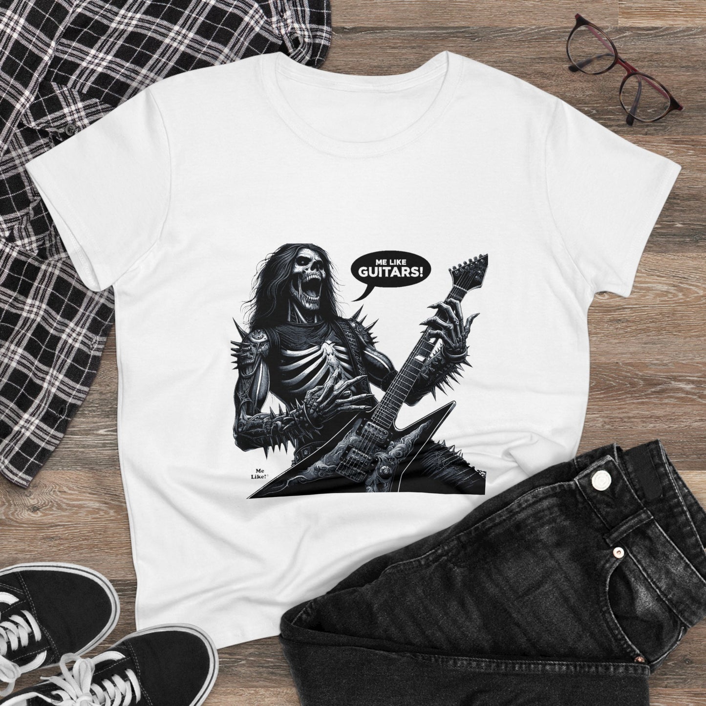 Me Like Guitars! - Women's Cotton Tee - Heavy Metal #4