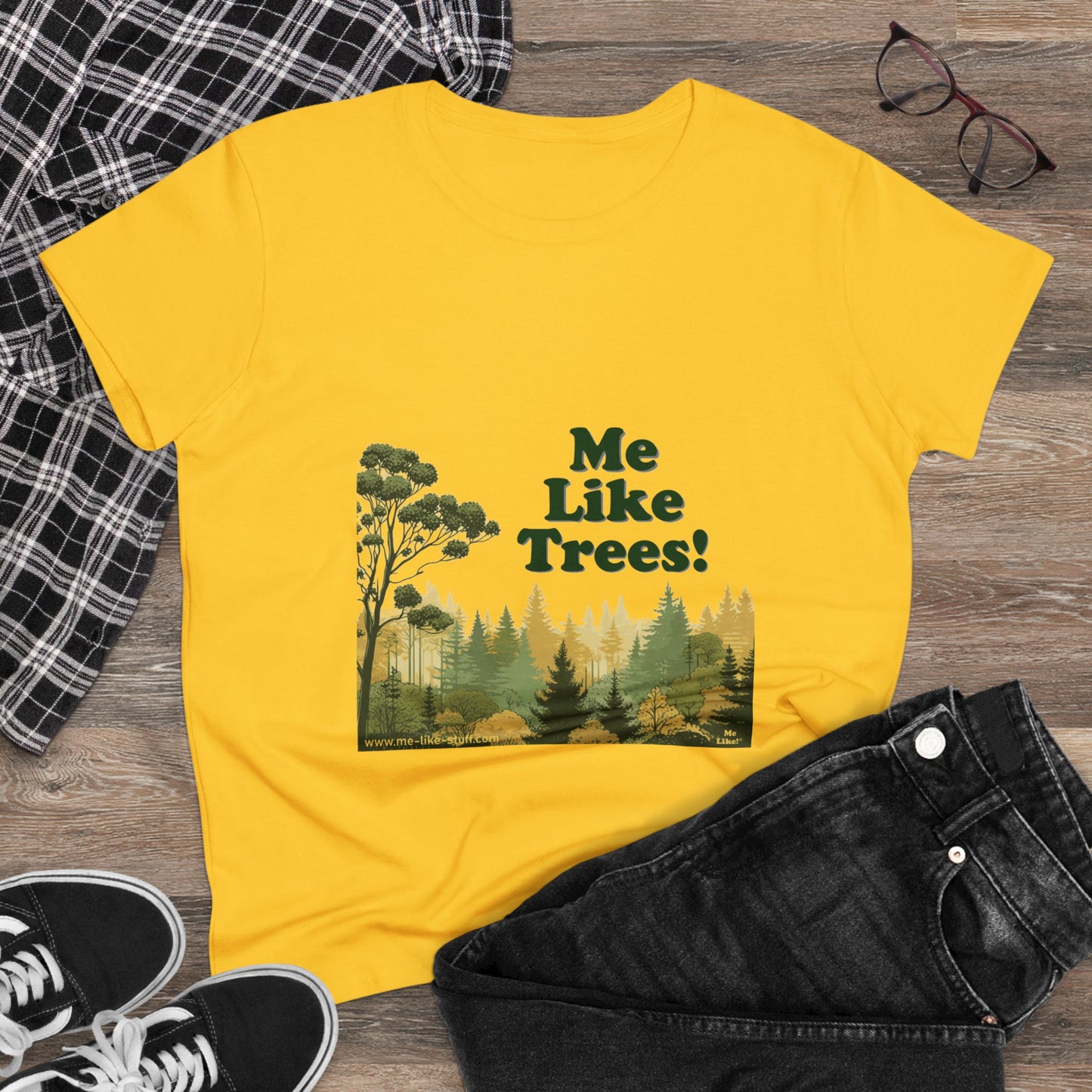 Women's Heavy Cotton Tee - Me Like Trees! (#1)