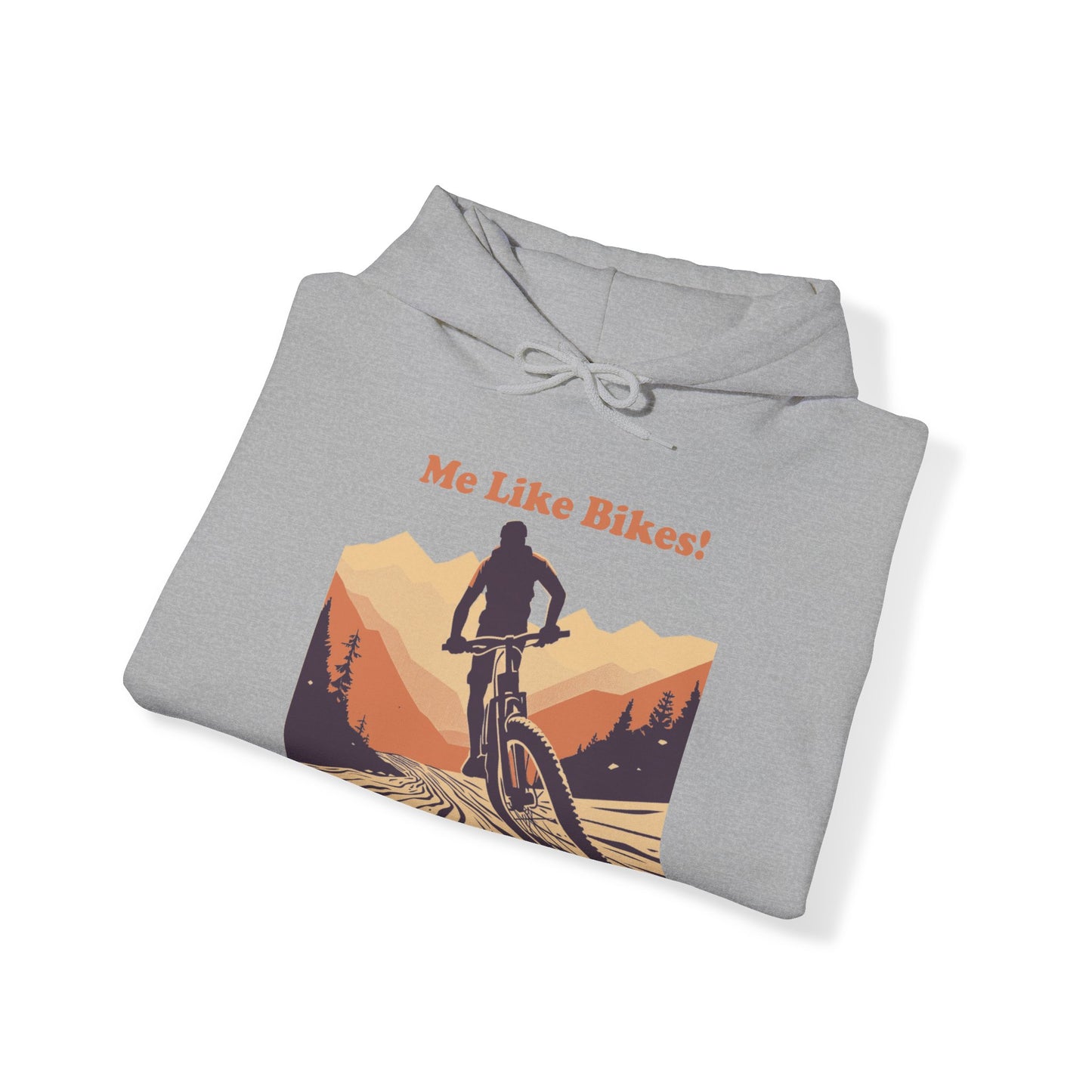 Unisex Heavy Blend™ Hooded Sweatshirt - Me Like Bikes! (Mountain Bike #2)