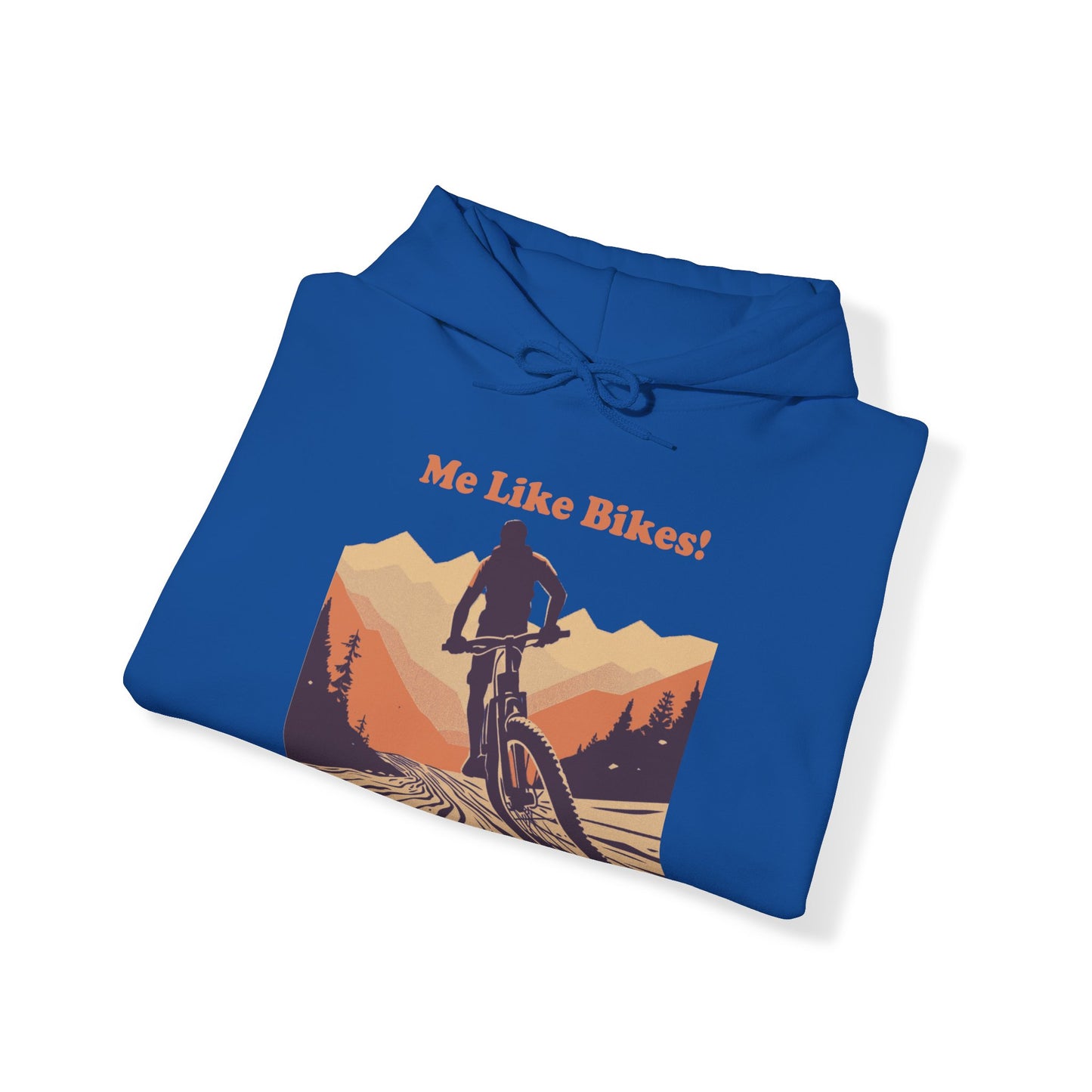 Unisex Heavy Blend™ Hooded Sweatshirt - Me Like Bikes! (Mountain Bike #2)