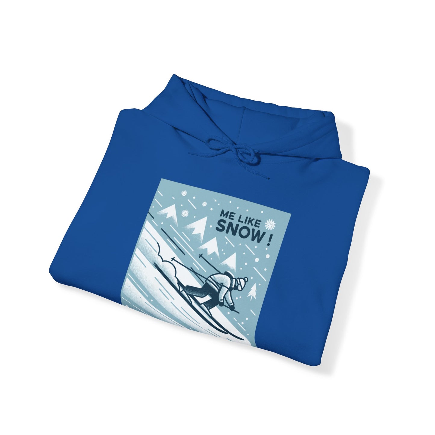 Unisex Heavy Blend™ Hooded Sweatshirt - Me Like Snow! (Ski #2)