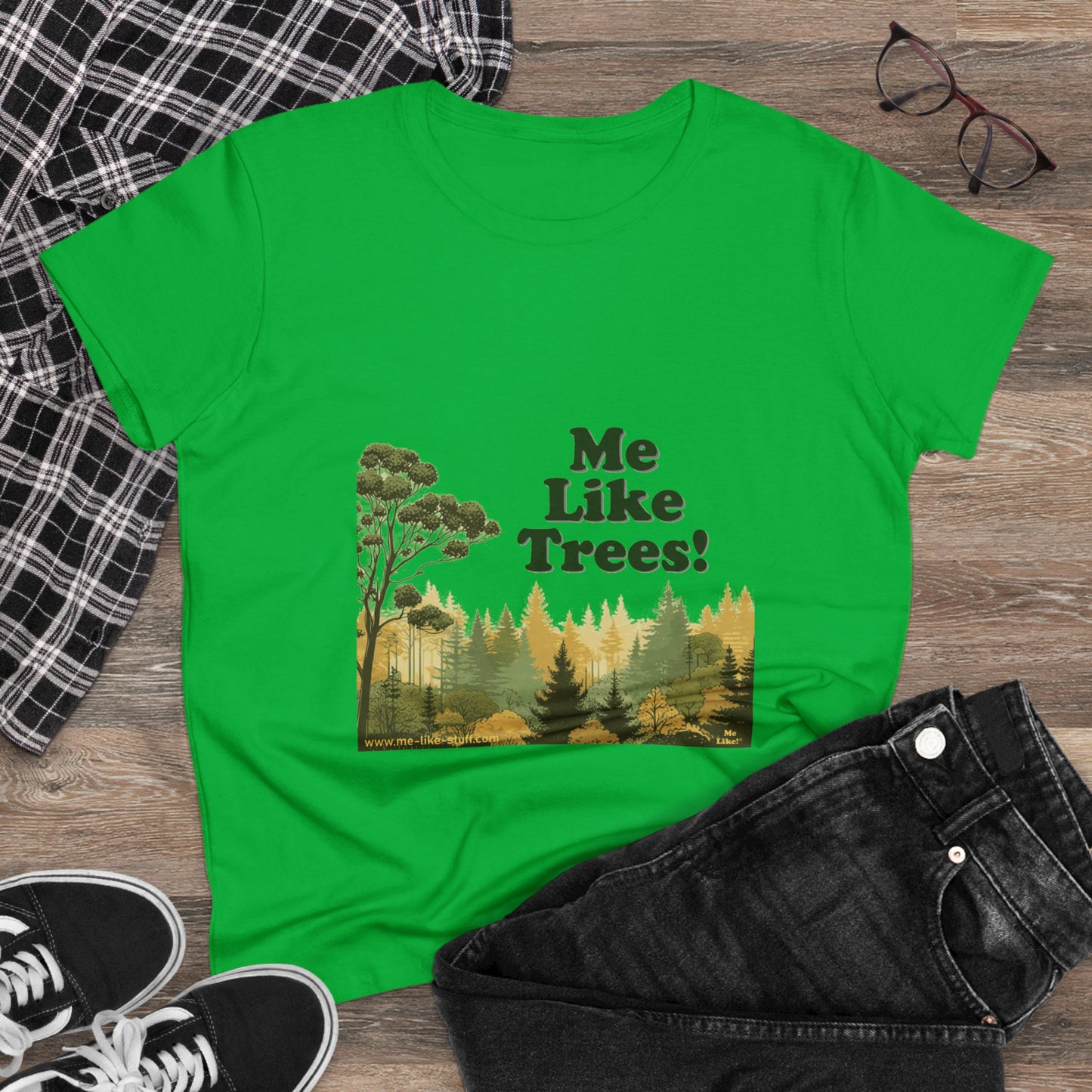 Women's Heavy Cotton Tee - Me Like Trees! (#1)