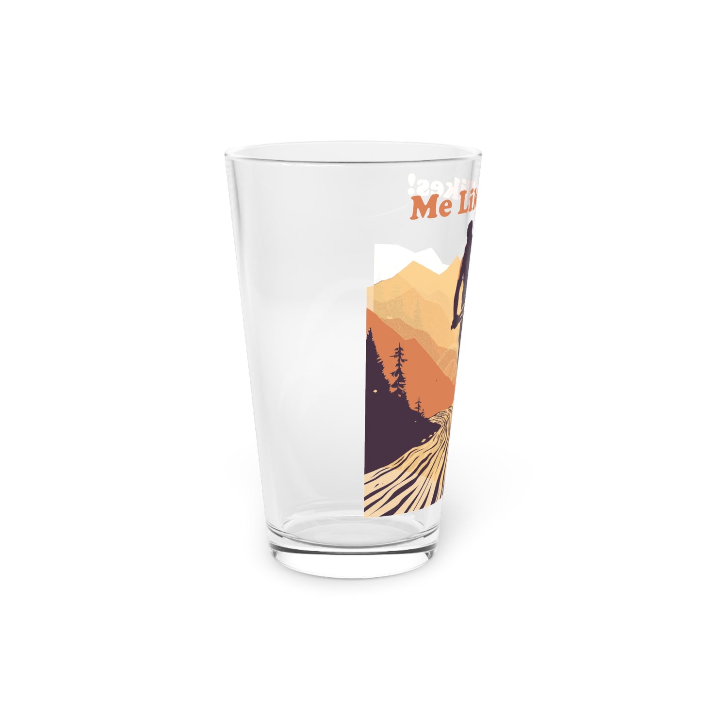 Pint Glass, 16oz - Me Like Bikes! (Mountain Bike #2)