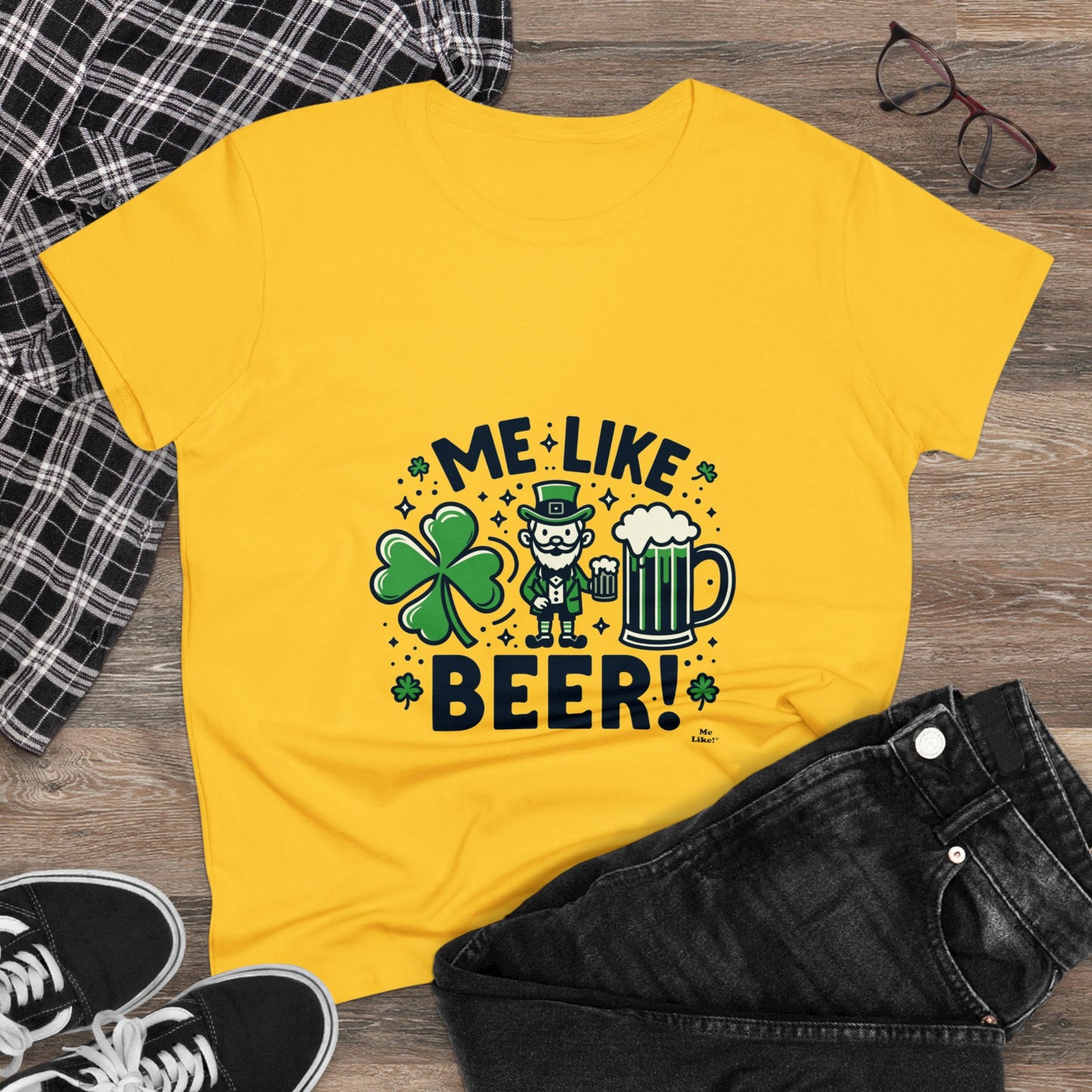 Me Like Beer! - Women's Heavy Cotton Tee - (St. Patrick's Day #2)