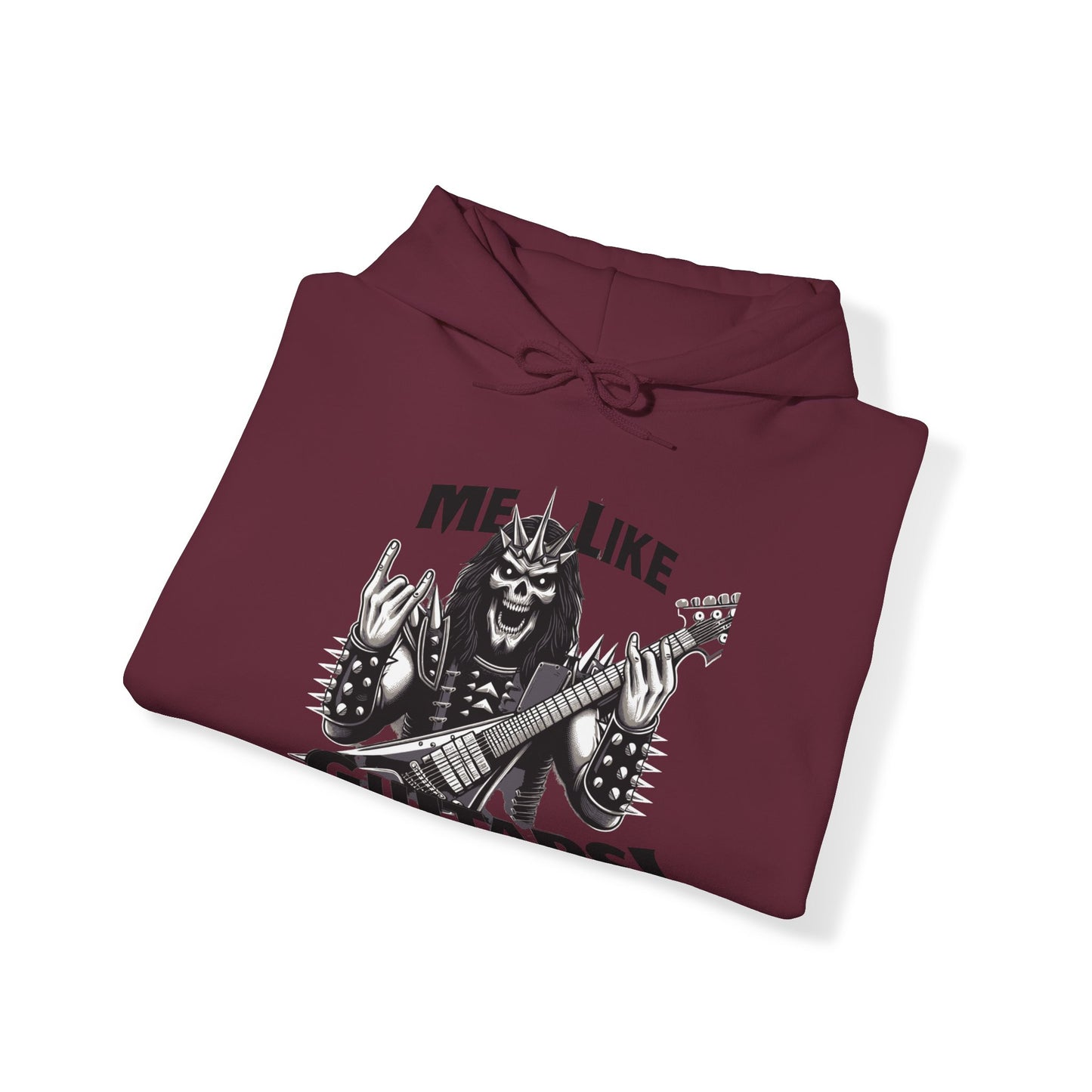 Me Like Guitars! - Unisex Hooded Sweatshirt - Heavy Metal #1