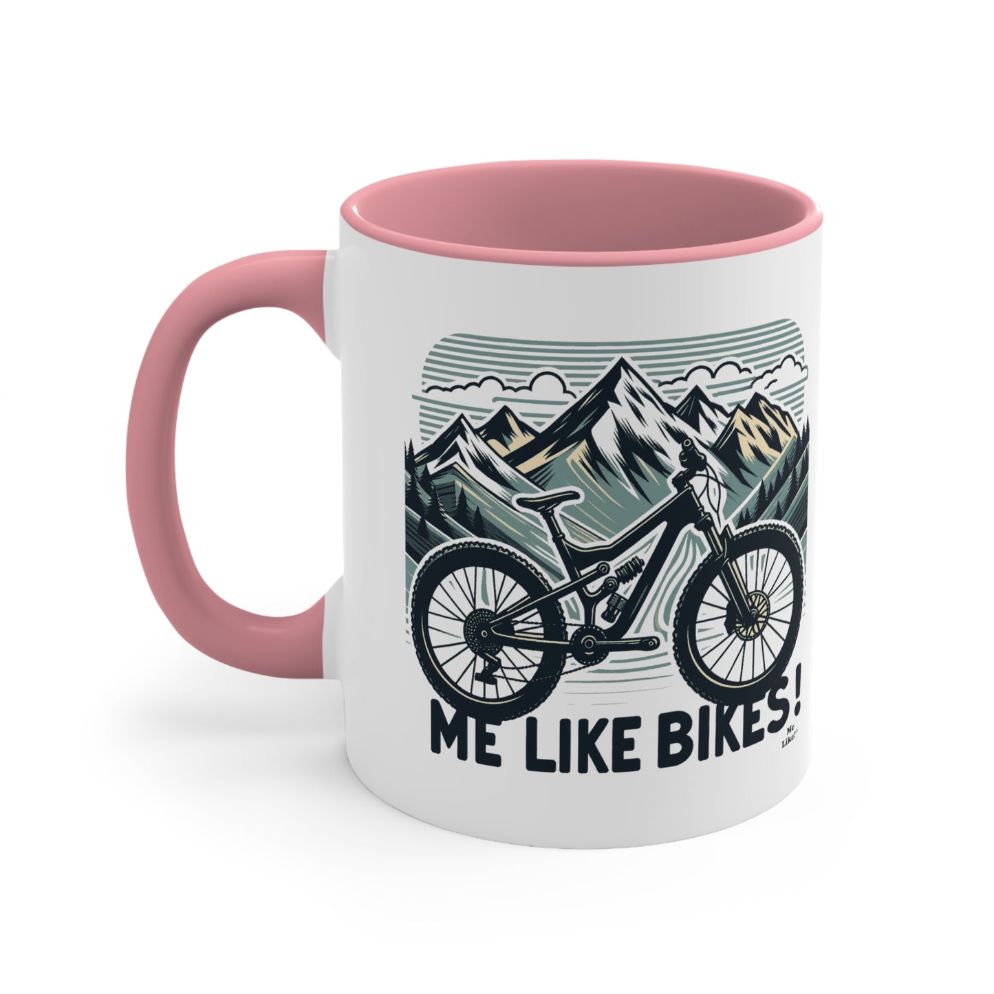 Me Like Bikes! - Accent Coffee Mug, 11oz - (Mountain Bike #5)