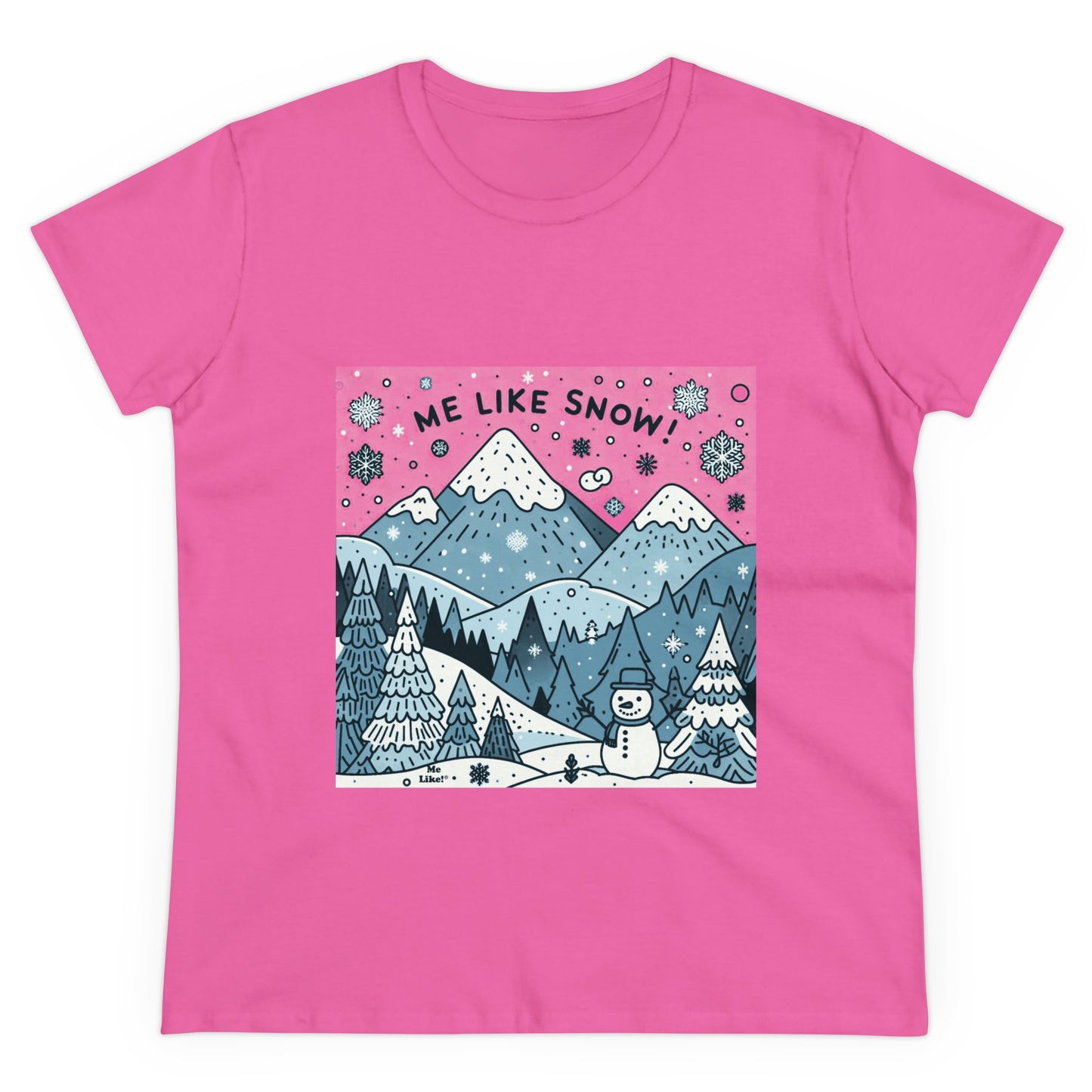 Me Like Snow! - Women's Heavy Cotton Tee - (Snowman #2)