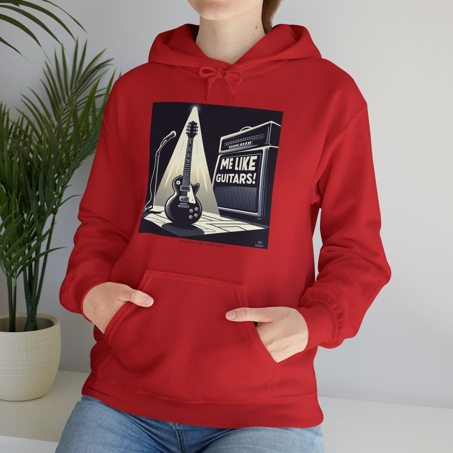 Unisex Heavy Blend™ Hooded Sweatshirt - Me Like Guitars! (Electric #1)