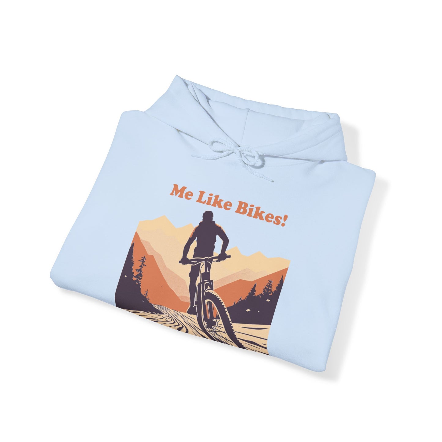 Unisex Heavy Blend™ Hooded Sweatshirt - Me Like Bikes! (Mountain Bike #2)