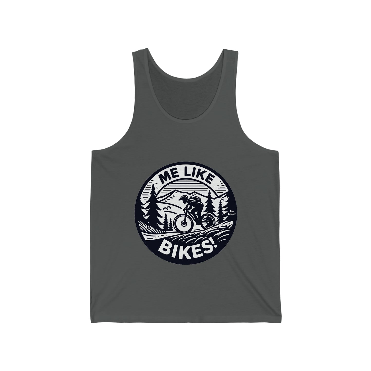 Me Like Bikes! - Unisex Jersey Tank - (Mountain Bike #4)