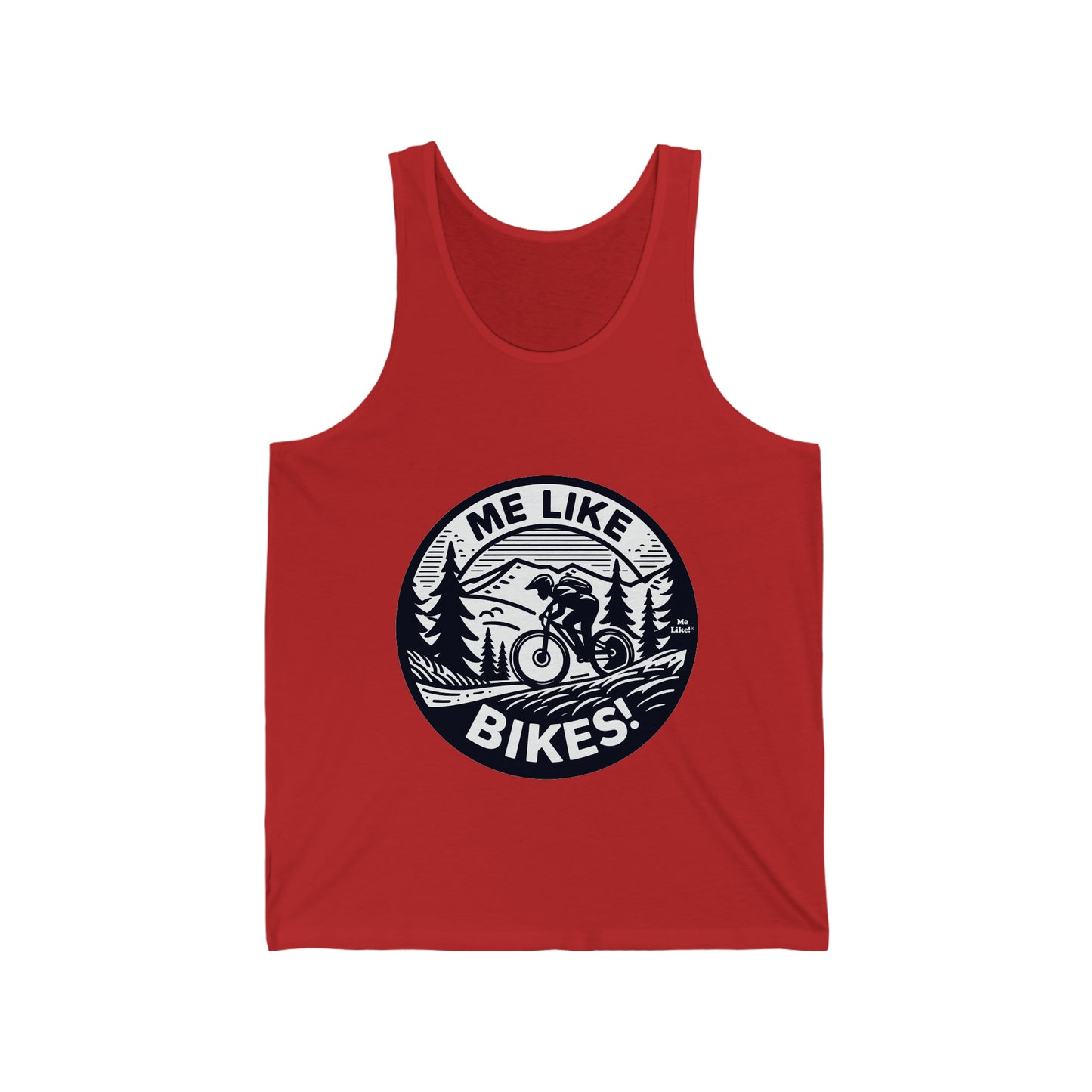 Me Like Bikes! - Unisex Jersey Tank - (Mountain Bike #4)