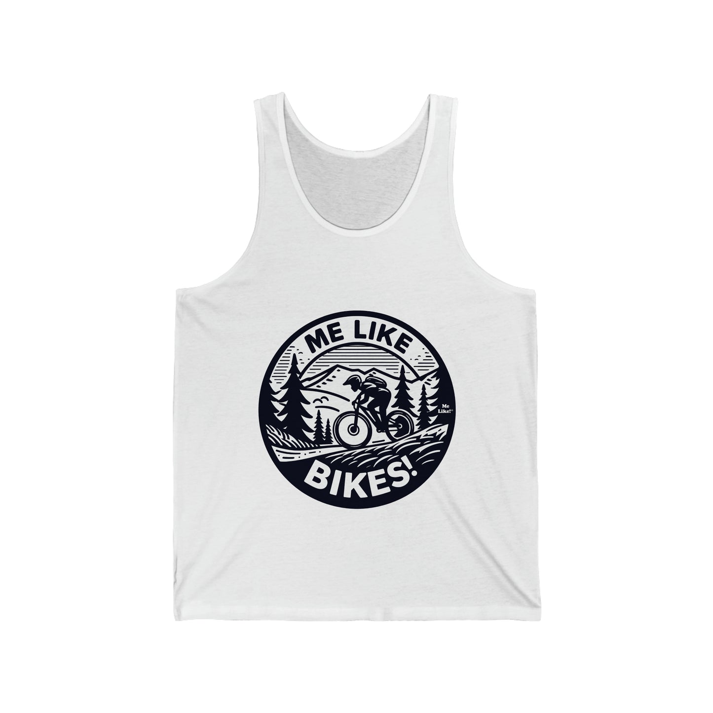 Me Like Bikes! - Unisex Jersey Tank - (Mountain Bike #4)