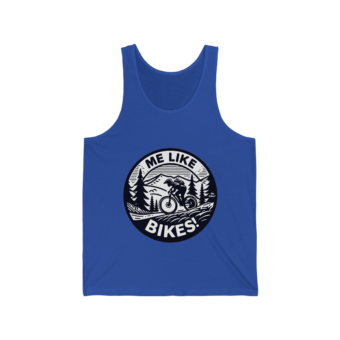 Me Like Bikes! - Unisex Jersey Tank - (Mountain Bike #4)