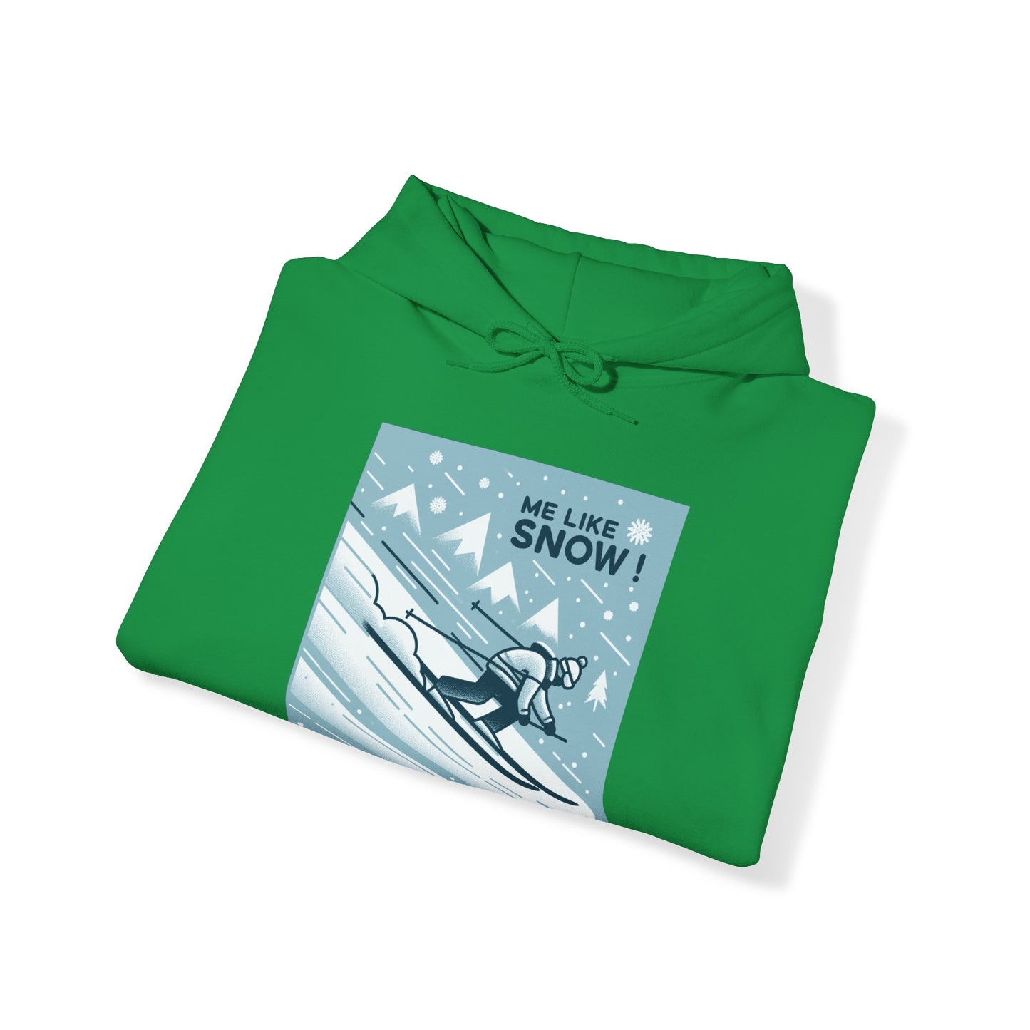 Unisex Heavy Blend™ Hooded Sweatshirt - Me Like Snow! (Ski #2)
