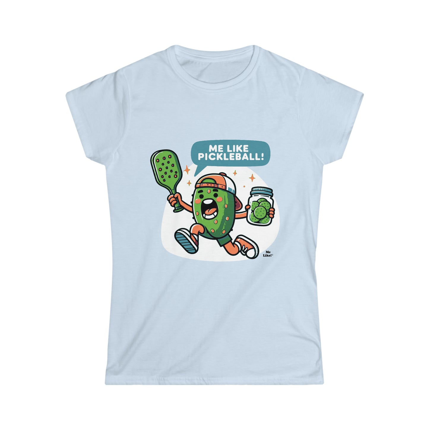 Me Like Pickleball! - Women's Softstyle Tee - (Pickleball #2)