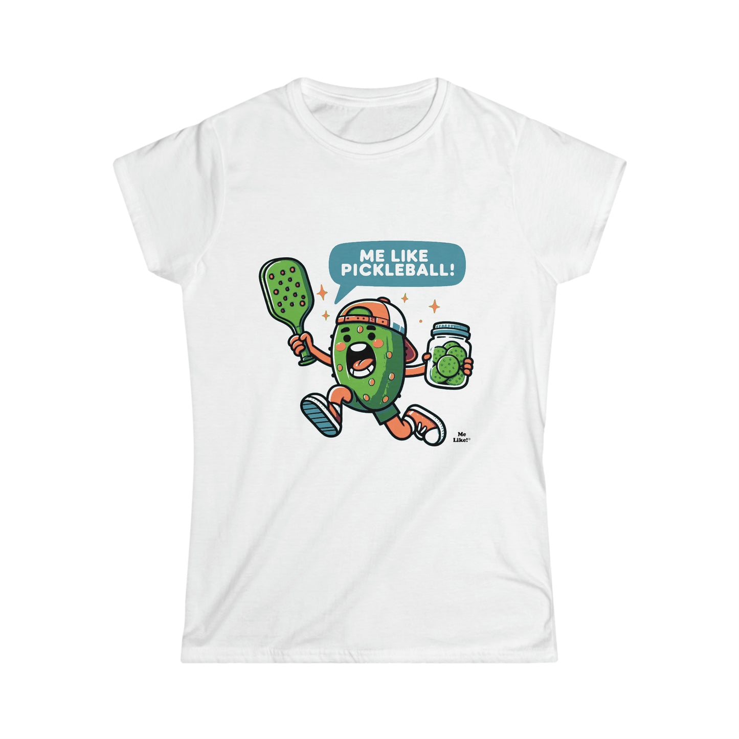 Me Like Pickleball! - Women's Softstyle Tee - (Pickleball #2)