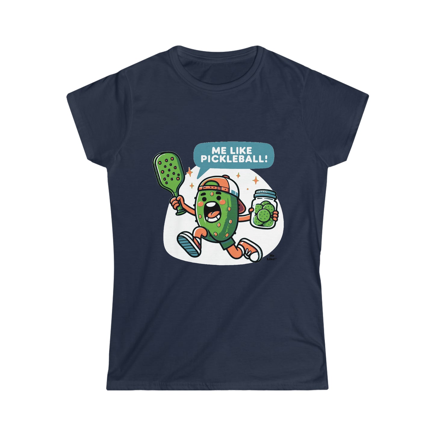 Me Like Pickleball! - Women's Softstyle Tee - (Pickleball #2)