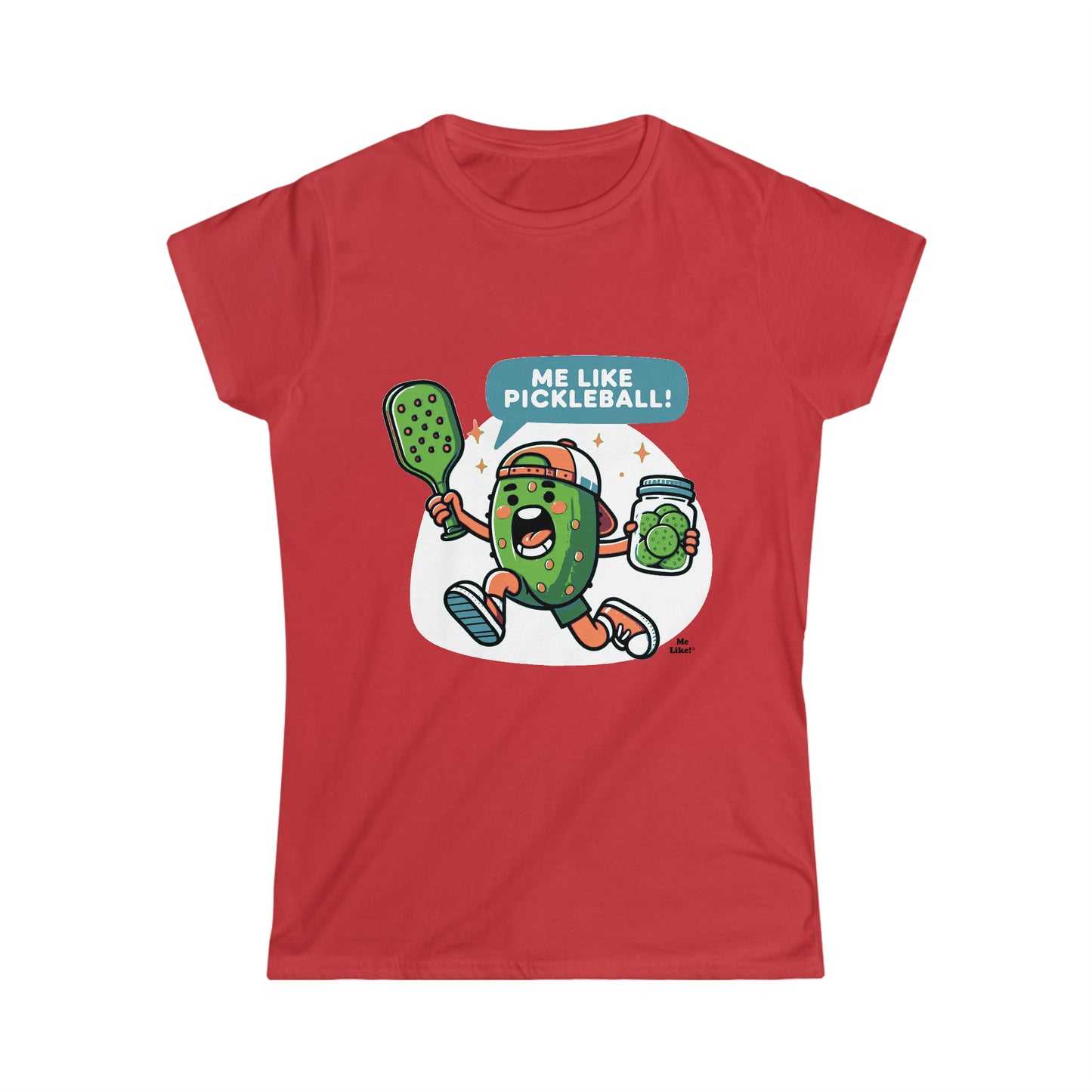 Me Like Pickleball! - Women's Softstyle Tee - (Pickleball #2)
