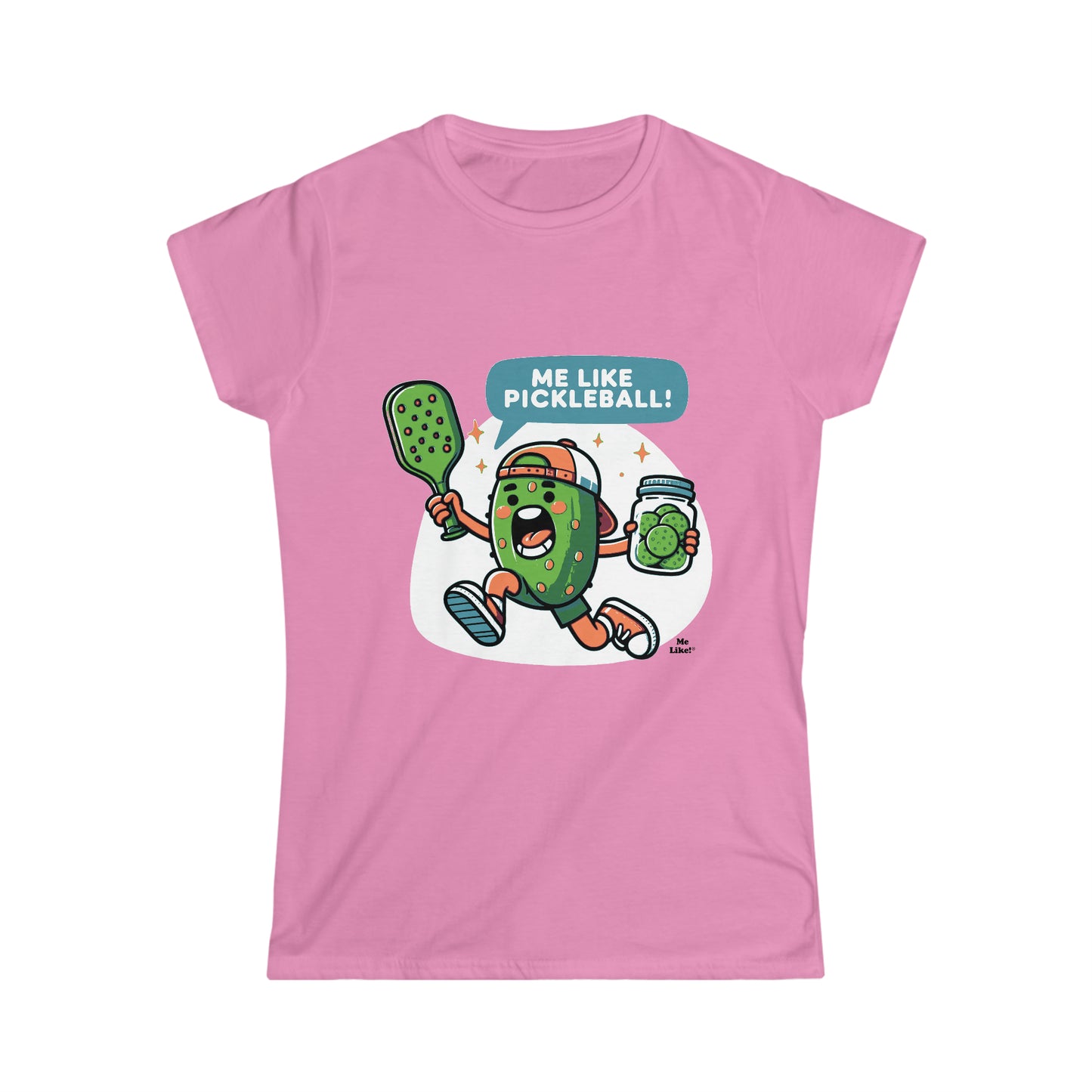 Me Like Pickleball! - Women's Softstyle Tee - (Pickleball #2)