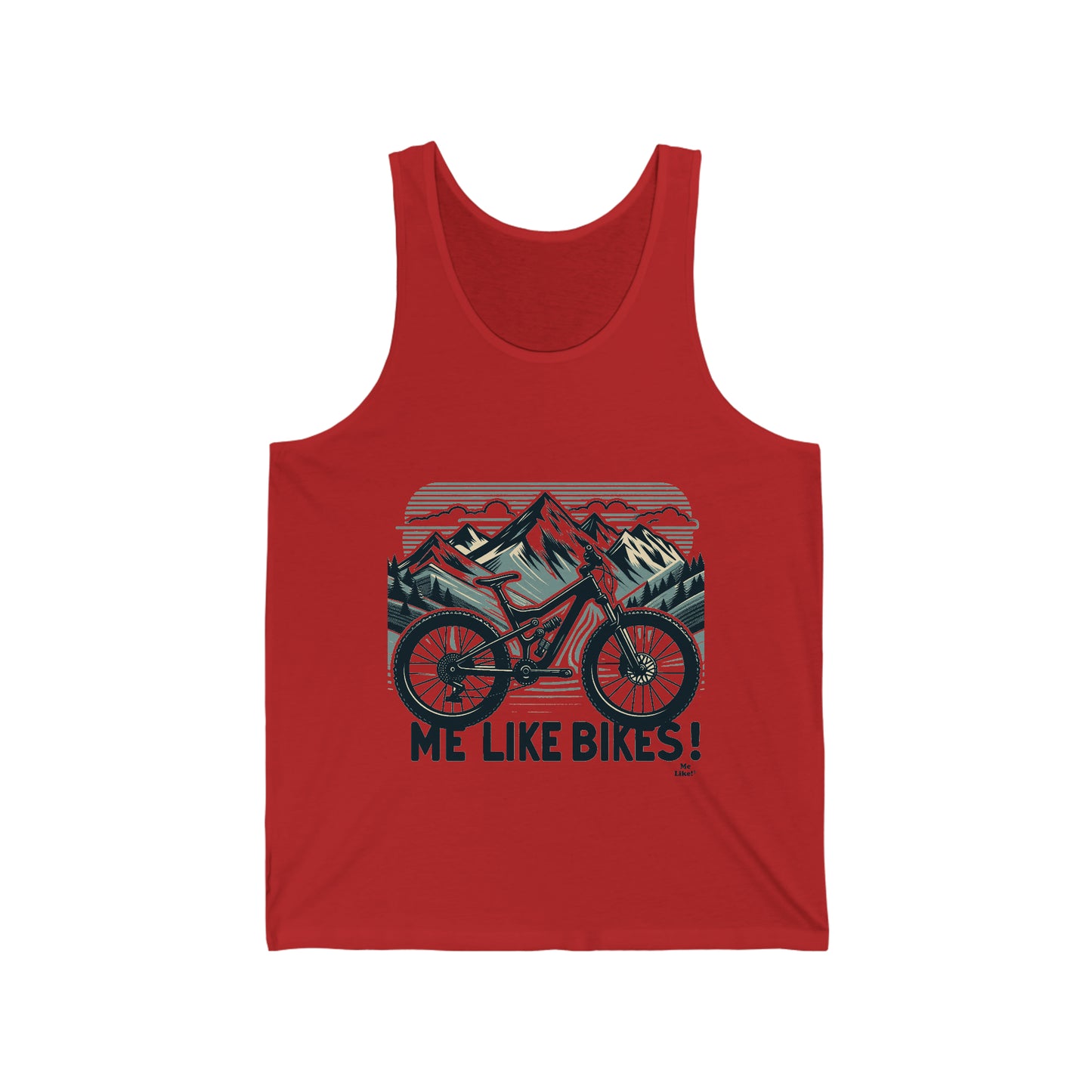 Me Like Bikes! - Unisex Jersey Tank - (Mountain Bike #5)