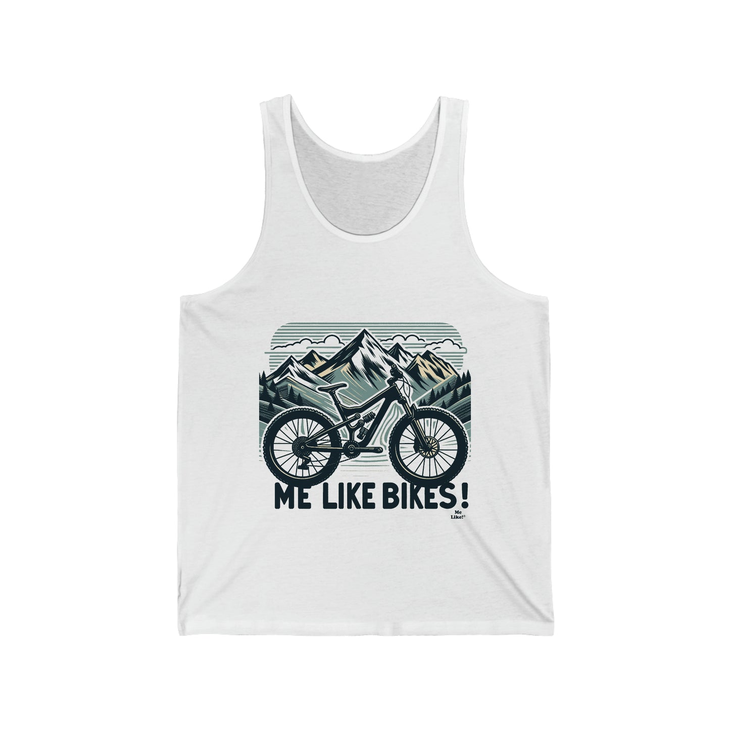 Me Like Bikes! - Unisex Jersey Tank - (Mountain Bike #5)