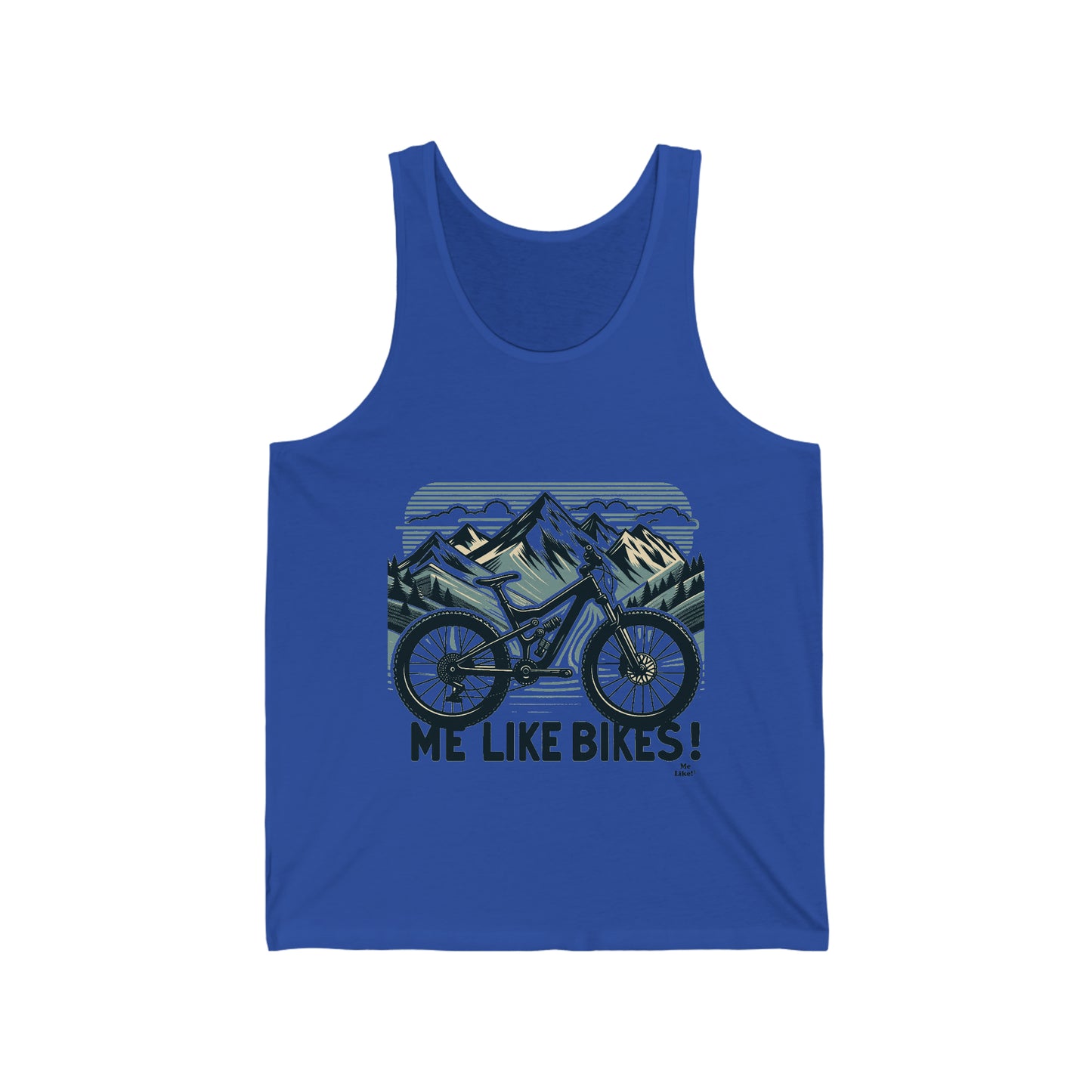 Me Like Bikes! - Unisex Jersey Tank - (Mountain Bike #5)
