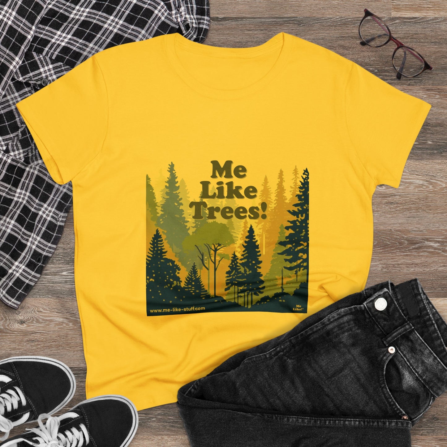 Women's Heavy Cotton Tee - Me Like Trees! (#3)