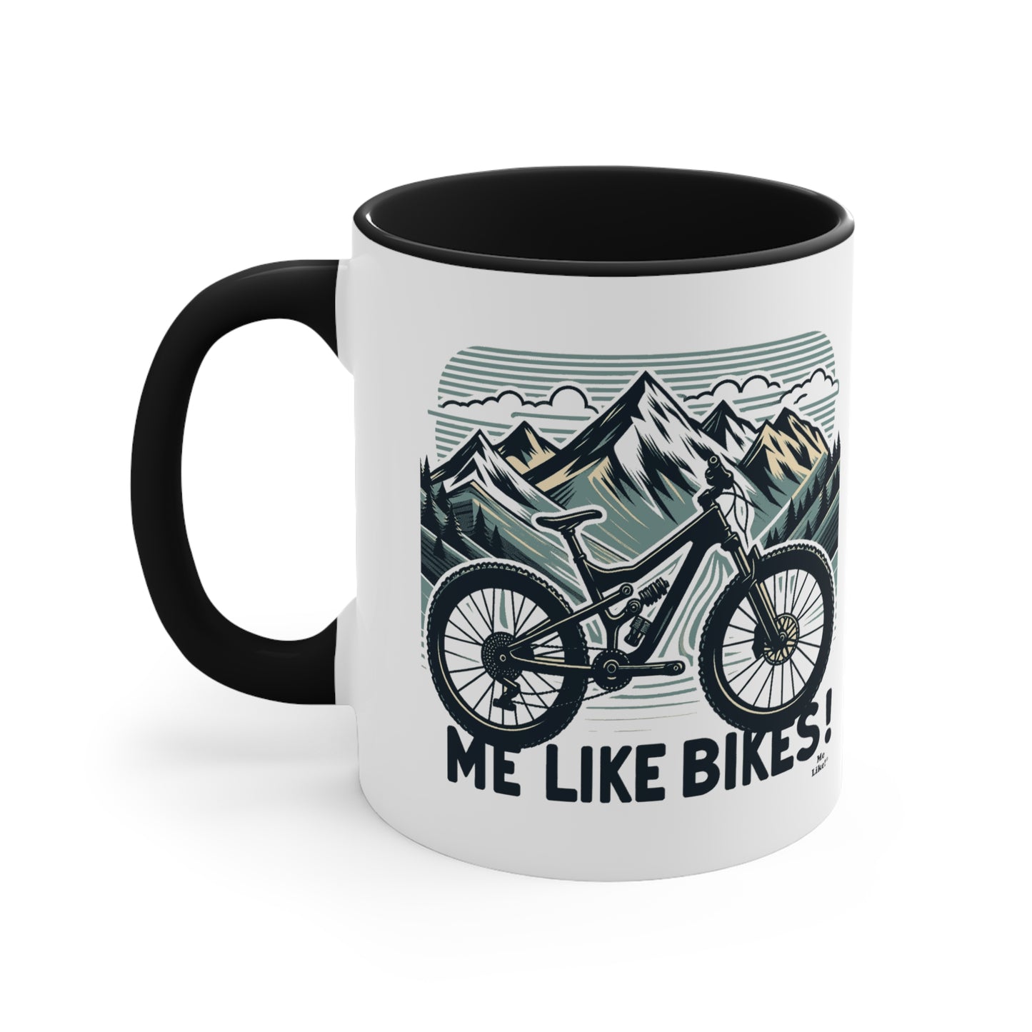Me Like Bikes! - Accent Coffee Mug, 11oz - (Mountain Bike #5)