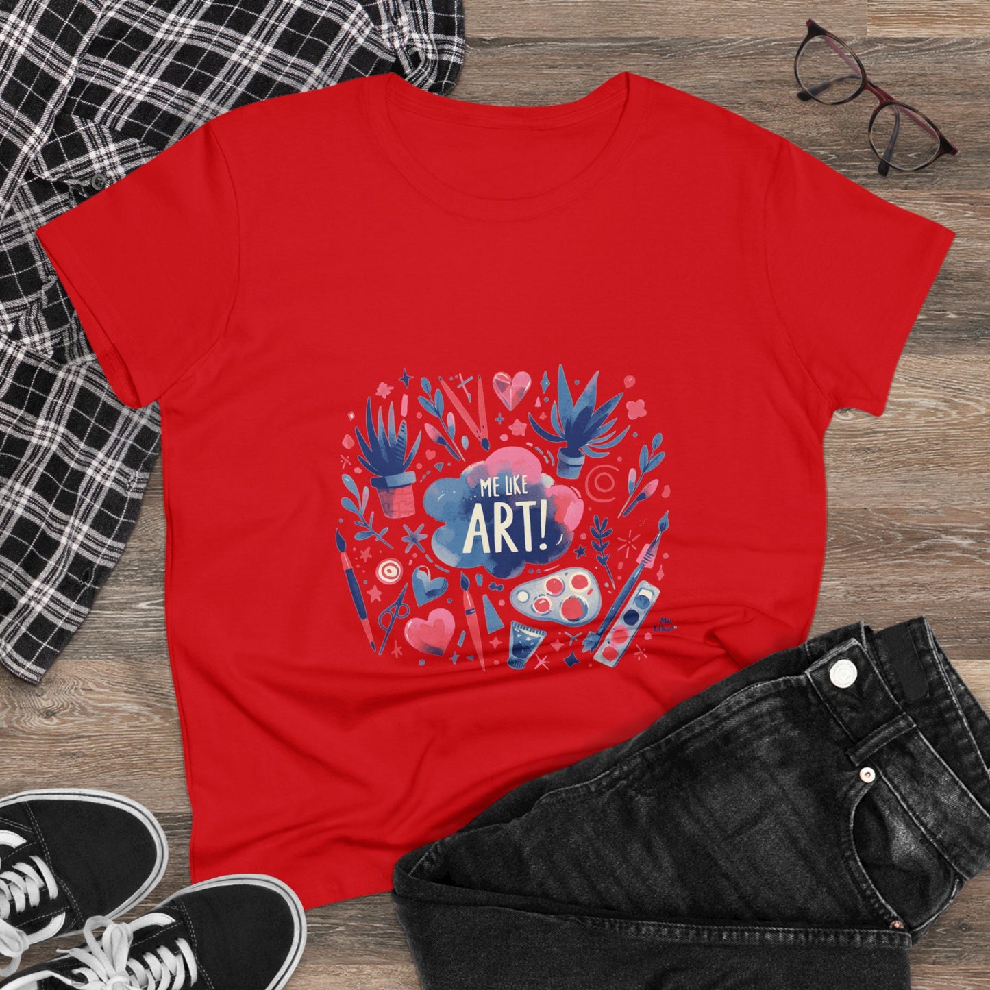 Me Like Art - Women's Heavy Cotton Tee - (Art #3)