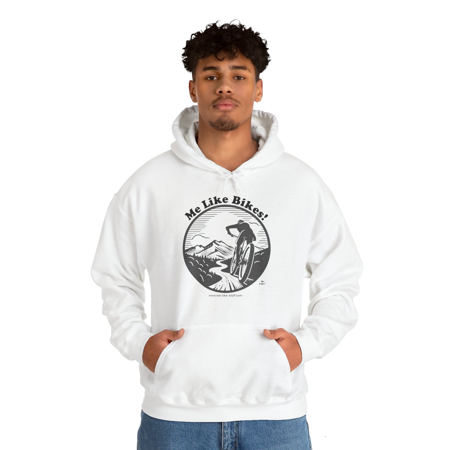 Unisex Heavy Blend™ Hooded Sweatshirt - Me Like Bikes! (MB #1)