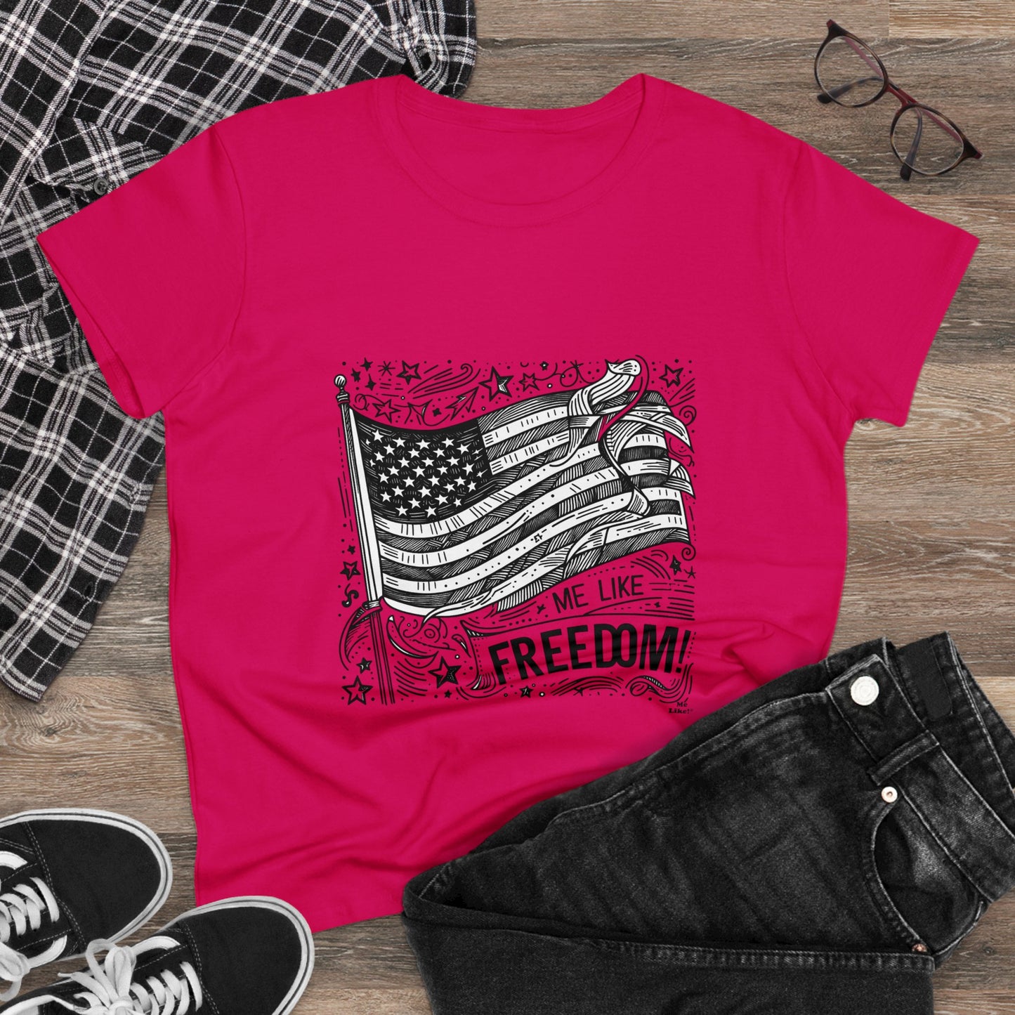 Me Like Freedom! - Women's Heavy Cotton Tee - (Freedom #1)