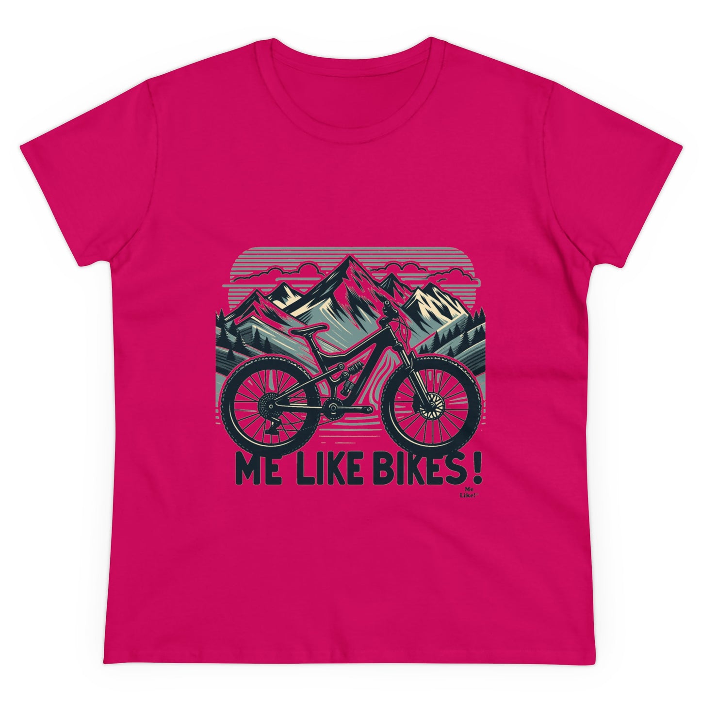 Me Like Bikes! - Women's Heavy Cotton Tee - (Mountain Bike #5)