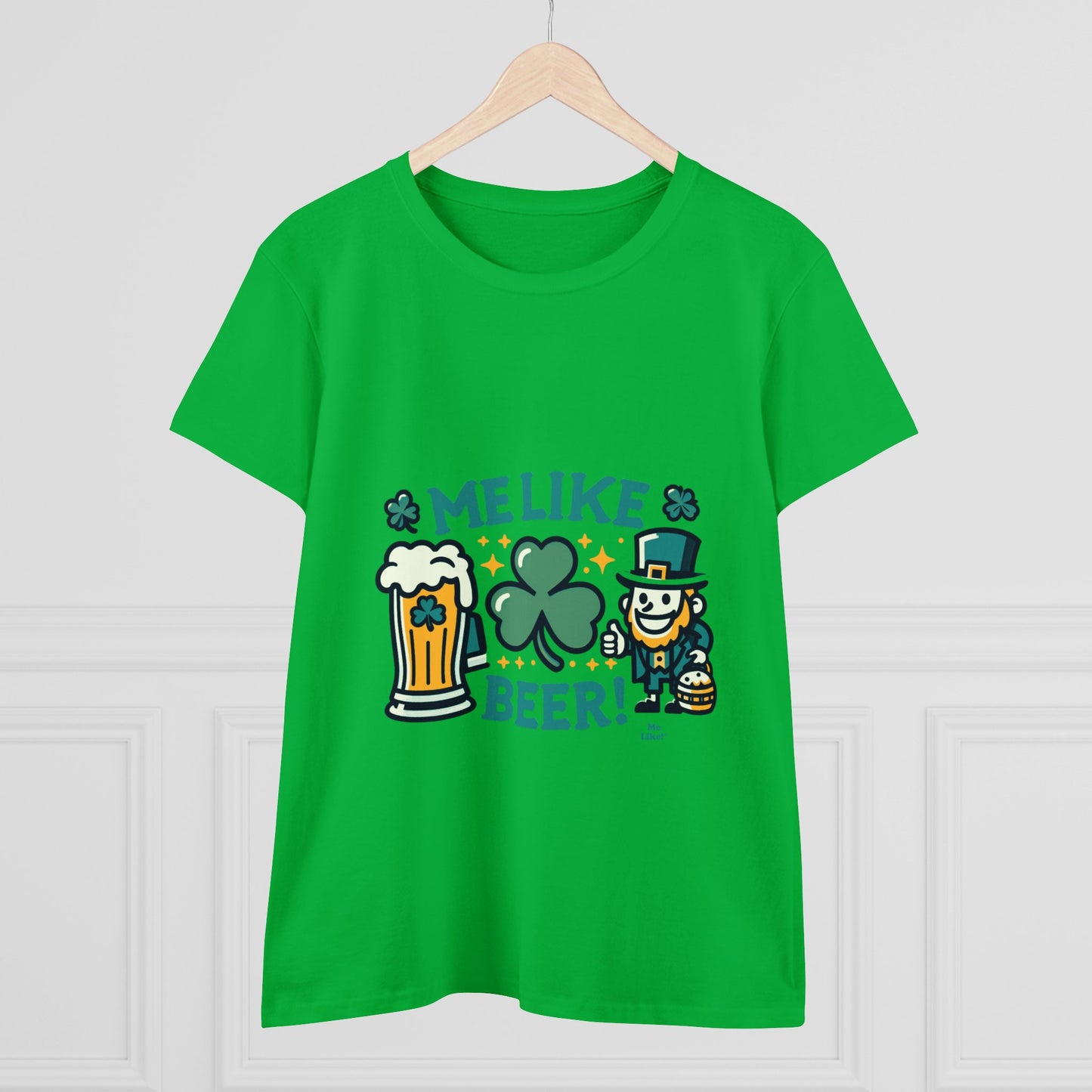 Me Like Beer! - Women's Heavy Cotton Tee - (St. Patrick's Day #1)