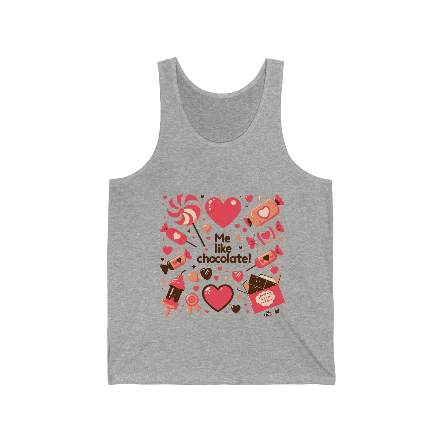 Me Like Chocolate! - Unisex Jersey Tank - (Chocolate #2)