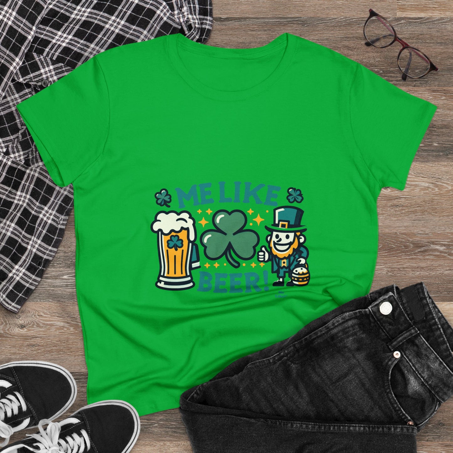 Me Like Beer! - Women's Heavy Cotton Tee - (St. Patrick's Day #1)