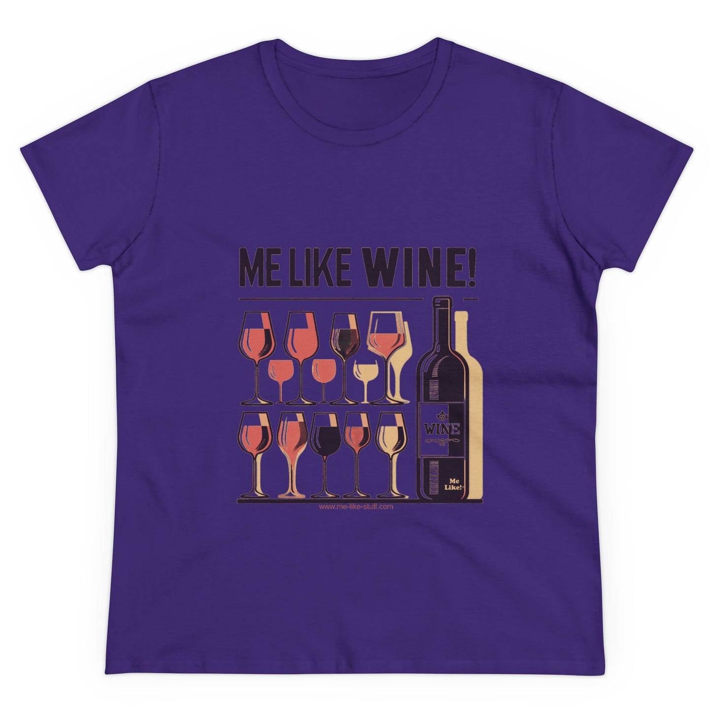 Women's Heavy Cotton Tee - Me Like Wine! (#2)