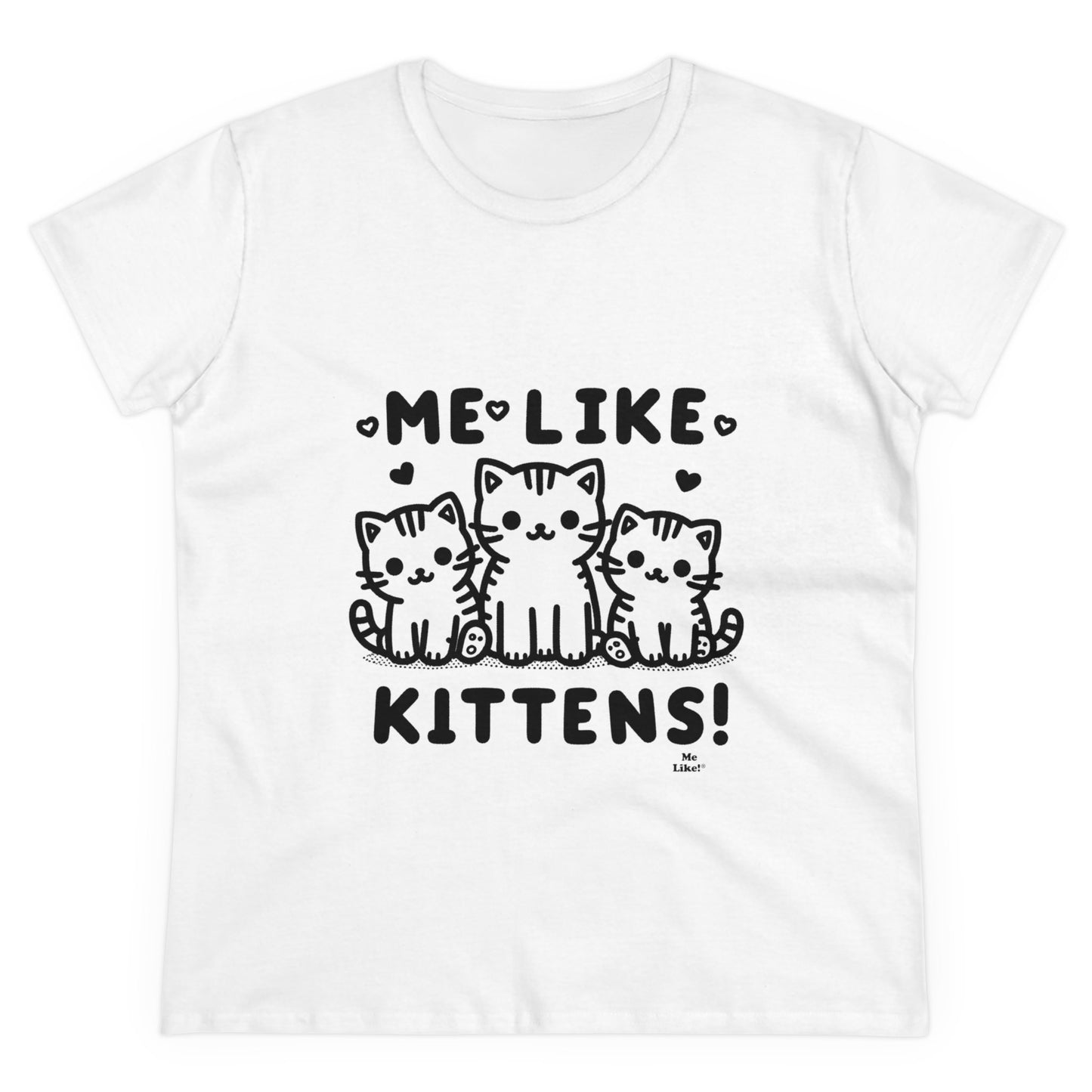 Me Like Kittens! - Women's Heavy Cotton Tee - (#2)