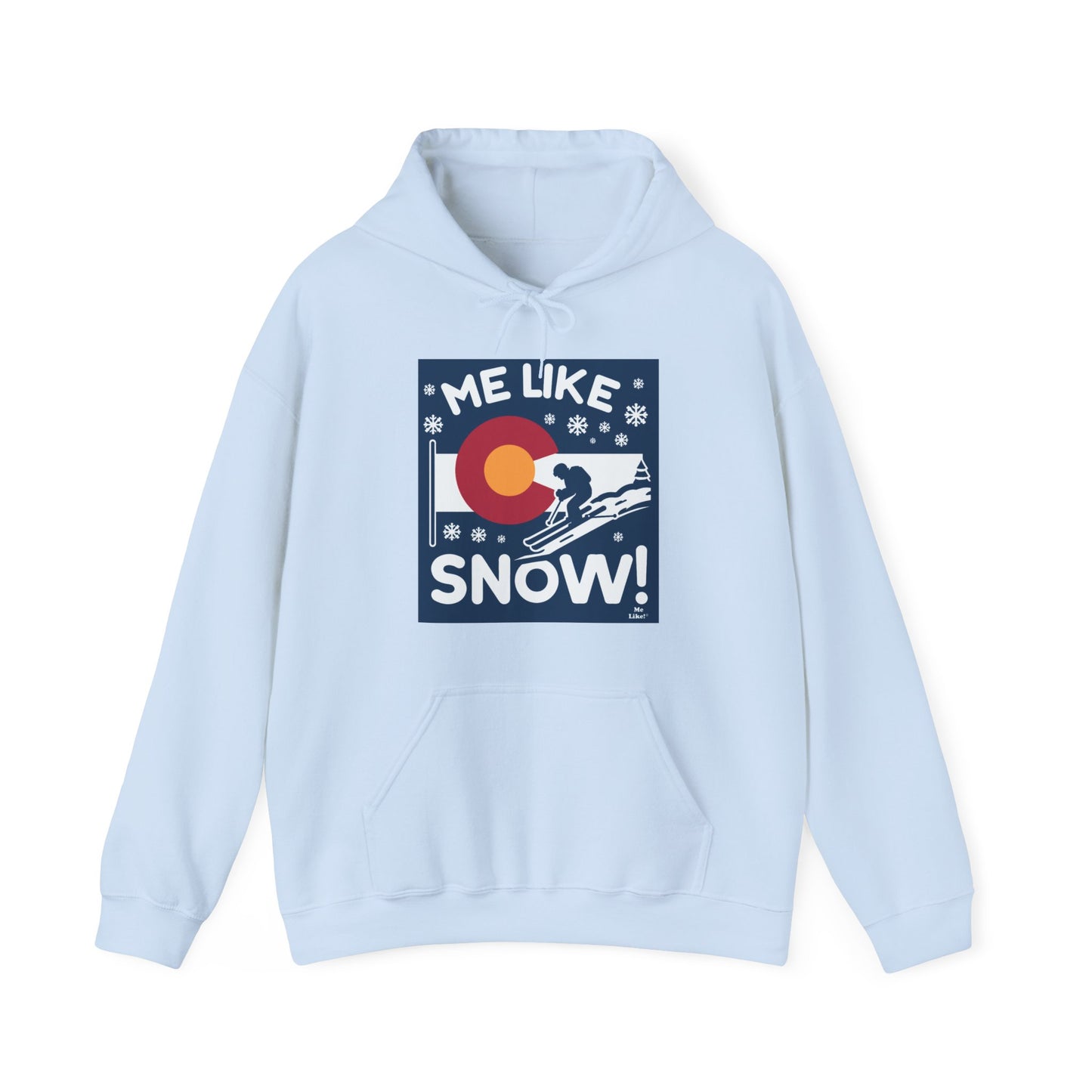 Me Like Snow! - Unisex Heavy Blend™ Hooded Sweatshirt - (Ski Colorado #2)