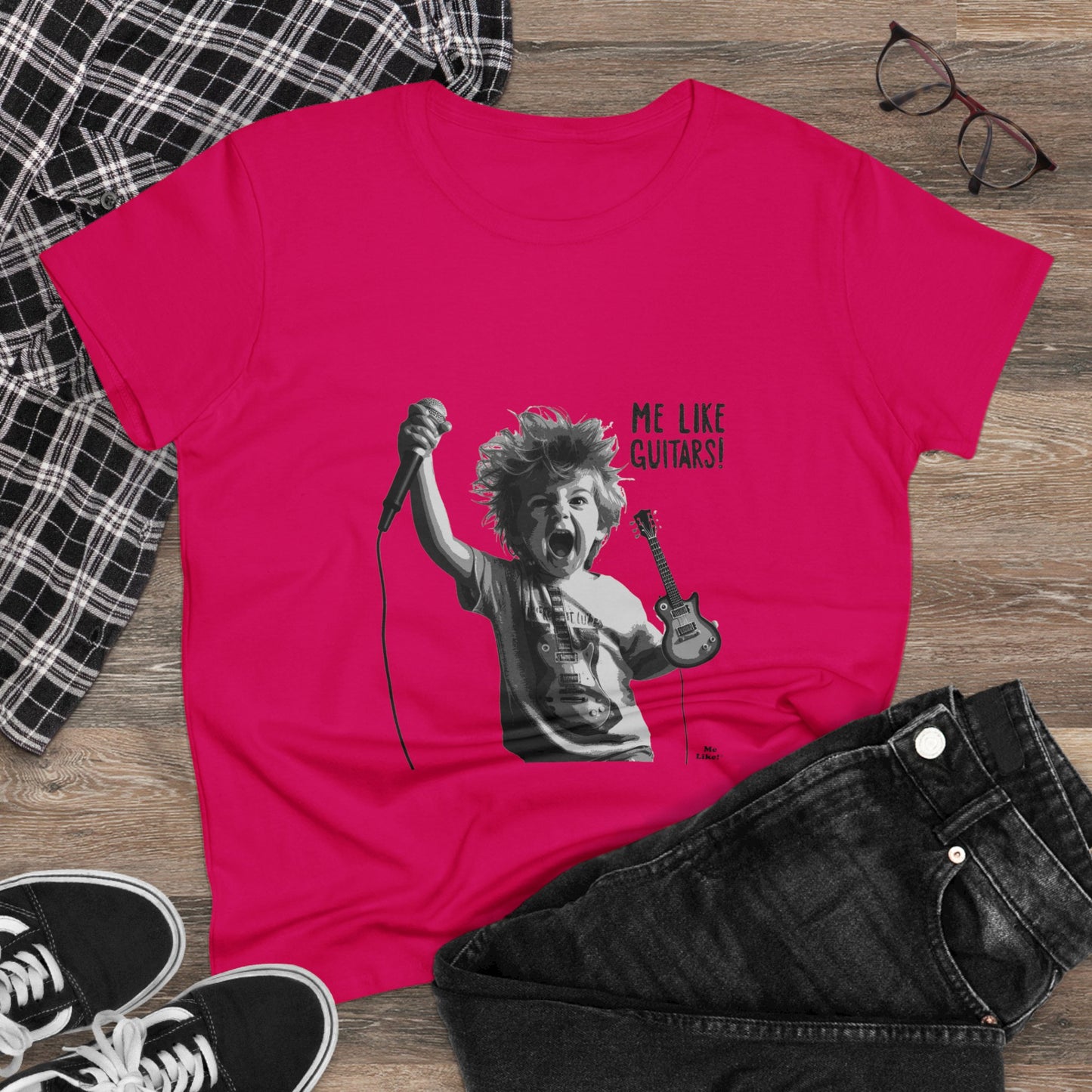 Me Like Guitars! - Women's Cotton Tee - Punk #2