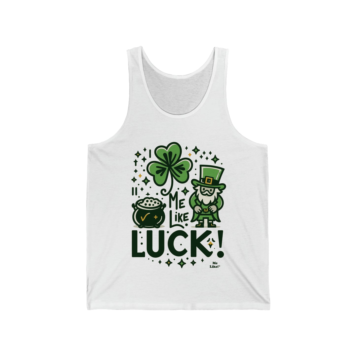 Me Like Luck! - Unisex Jersey Tank - (St. Patrick's Day #4)