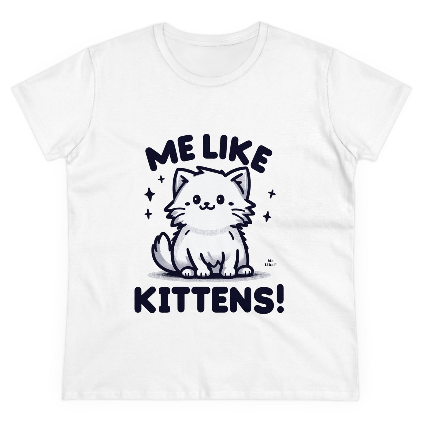 Me Like Kittens! - Women's Heavy Cotton Tee - (#1)