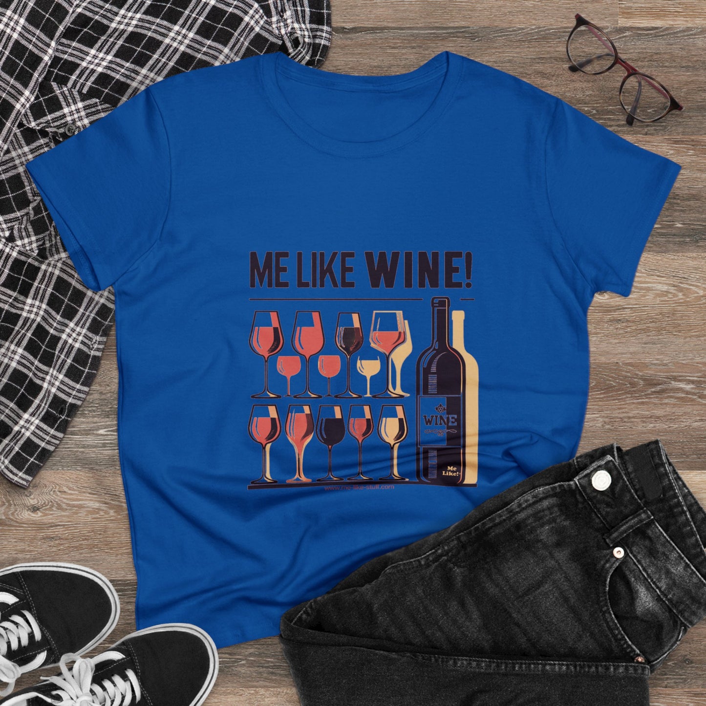 Women's Heavy Cotton Tee - Me Like Wine! (#2)