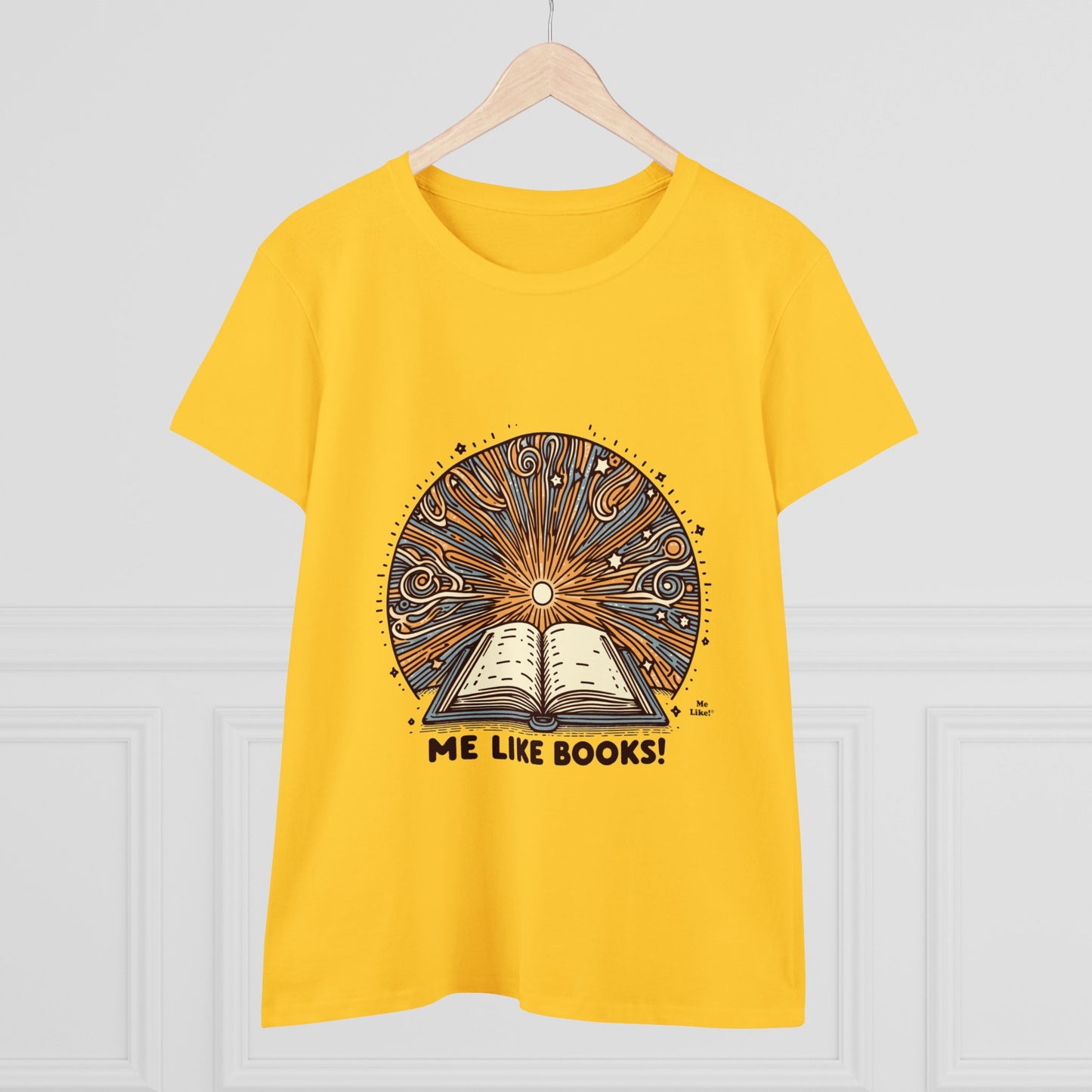 Me Like Books! - Women's Heavy Cotton Tee - (Books #2)