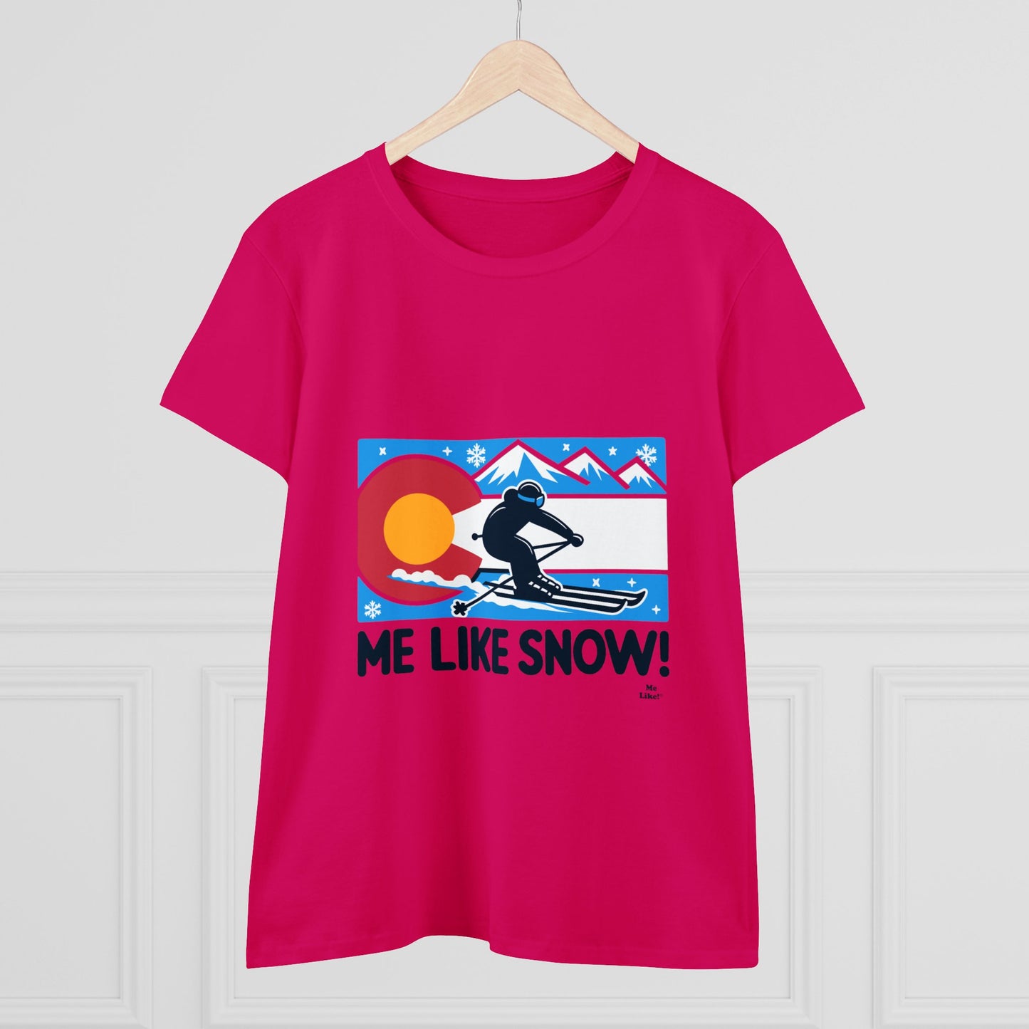 Me Like Snow! - Women's Heavy Cotton Tee - (Ski Colorado #1)