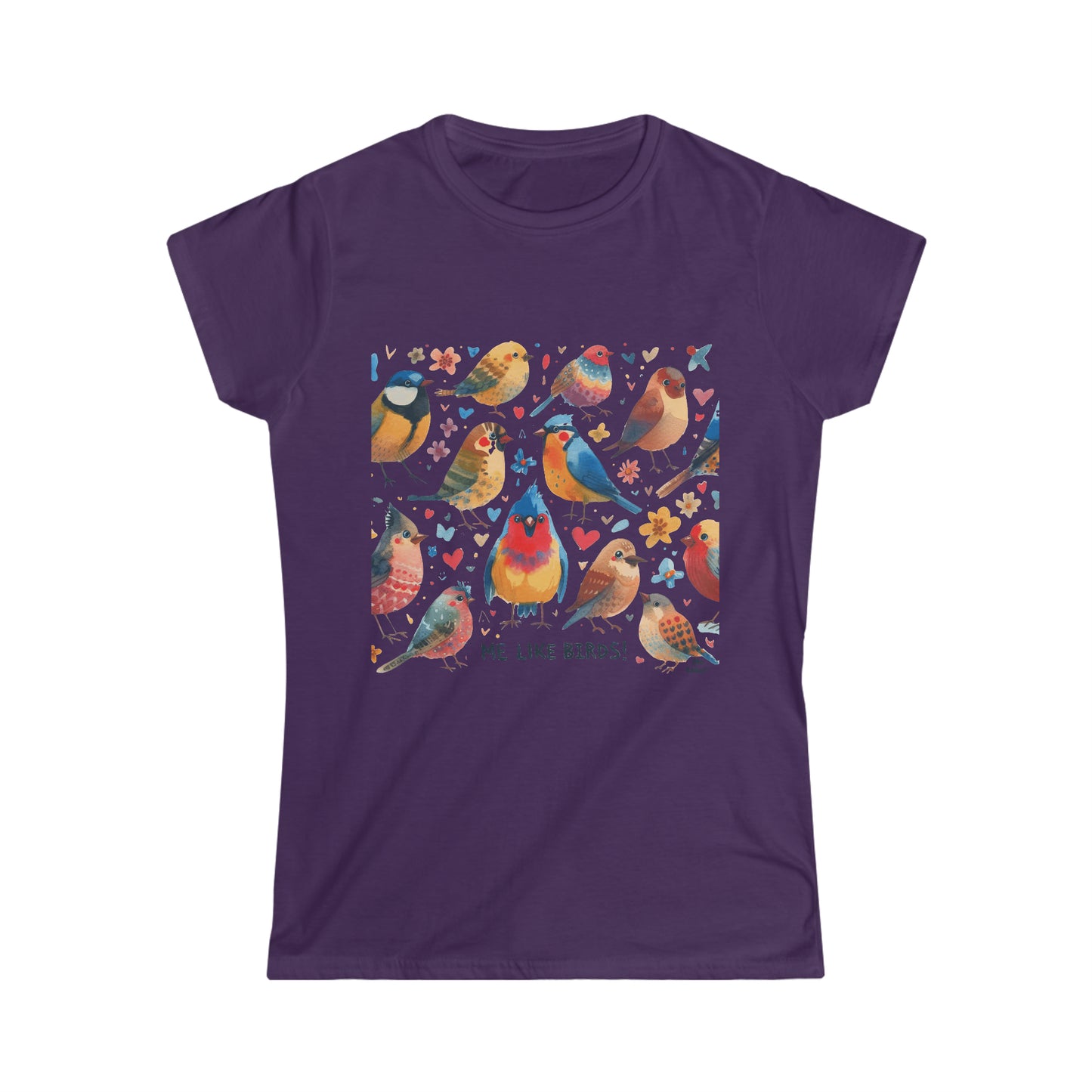 Me Like Birds! - Women's Softstyle Tee -  (Birds #1)